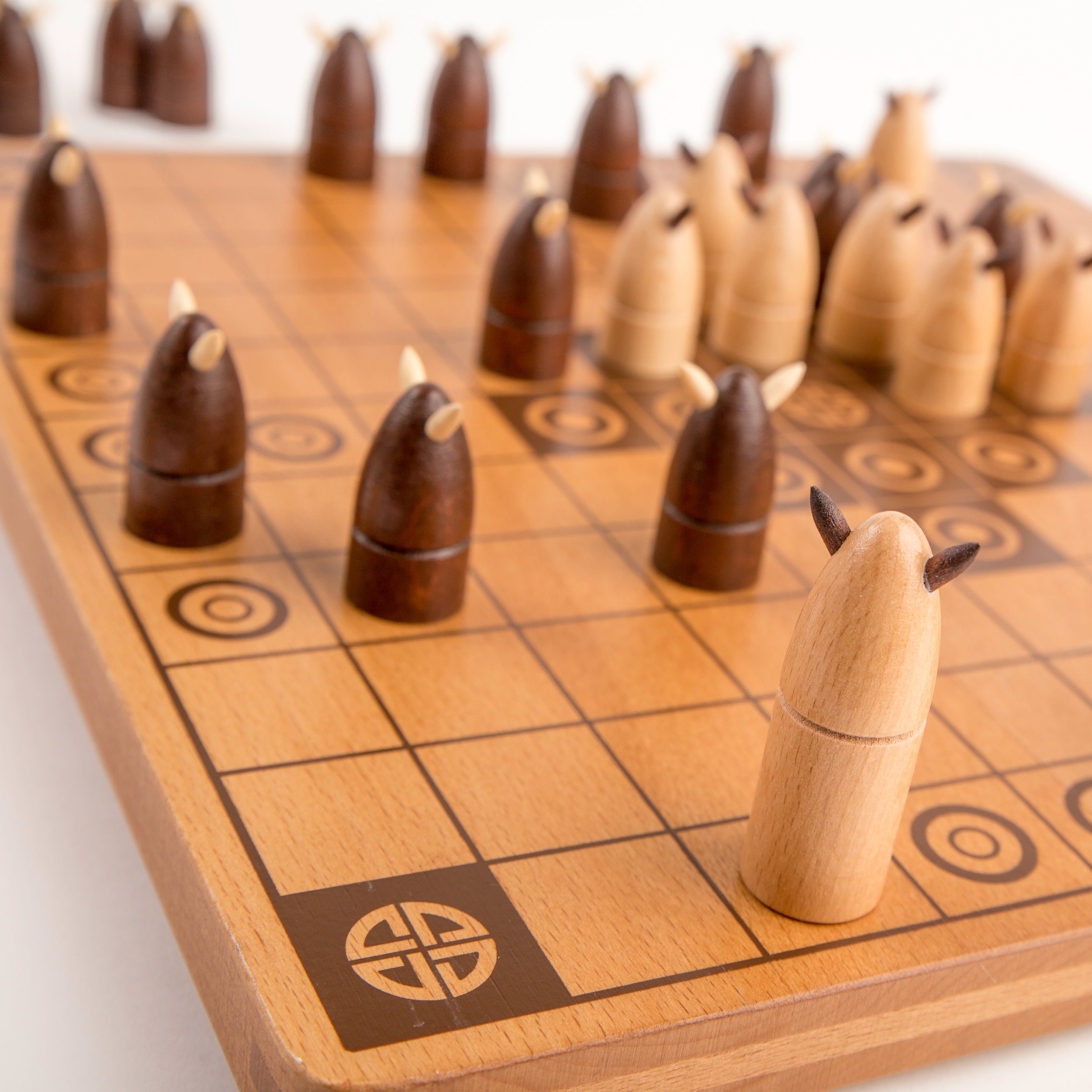 Hnefatafl, Two Player Strategy Game with Wooden Game Board, for Kids and Adults