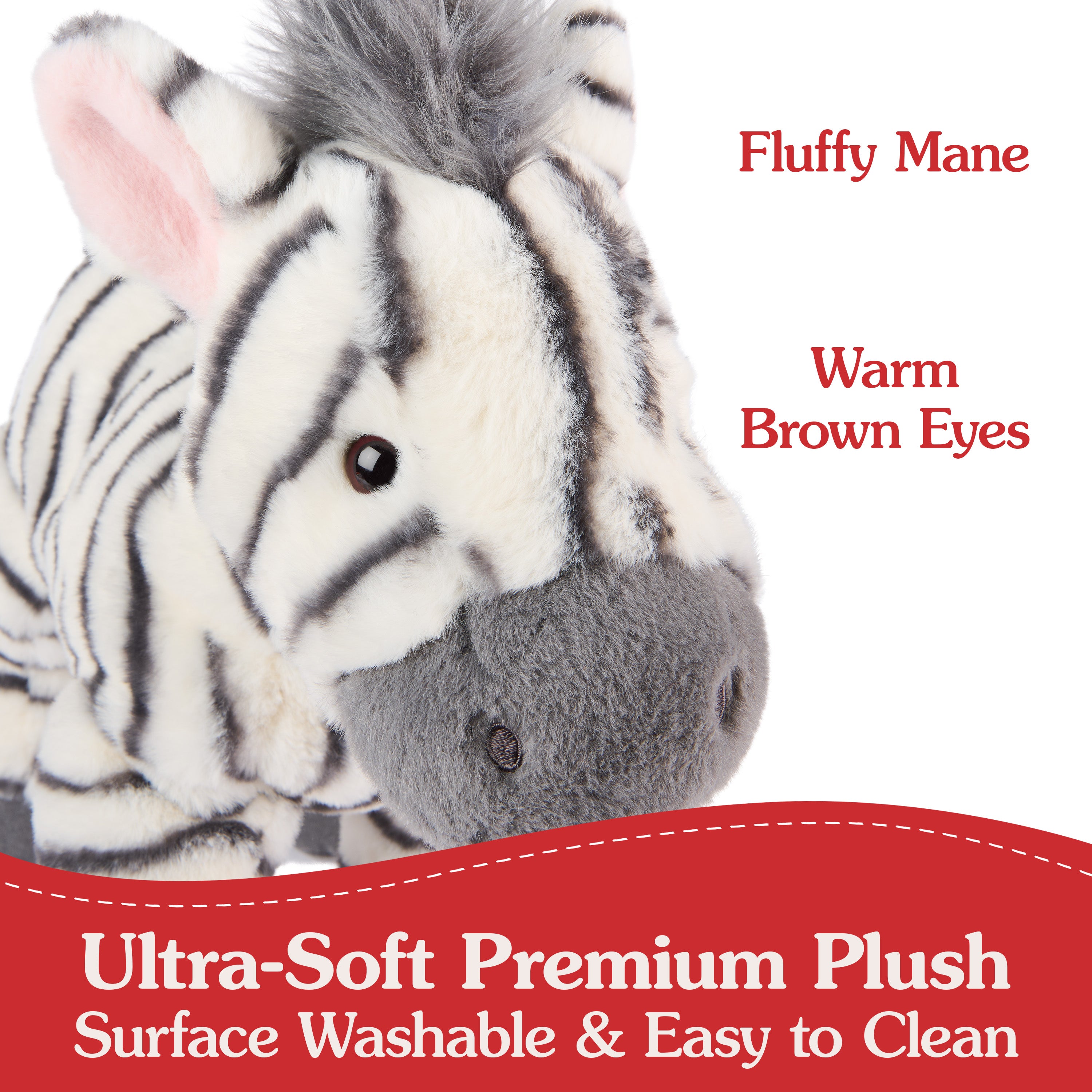 GUND Gemma Zebra Plush, Zebra Stuffed Animal for Ages 1 and Up, Gray/White, 12"