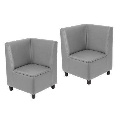 Kid Comfort Collective Modular Corner Chairs, 2-Piece - Gray