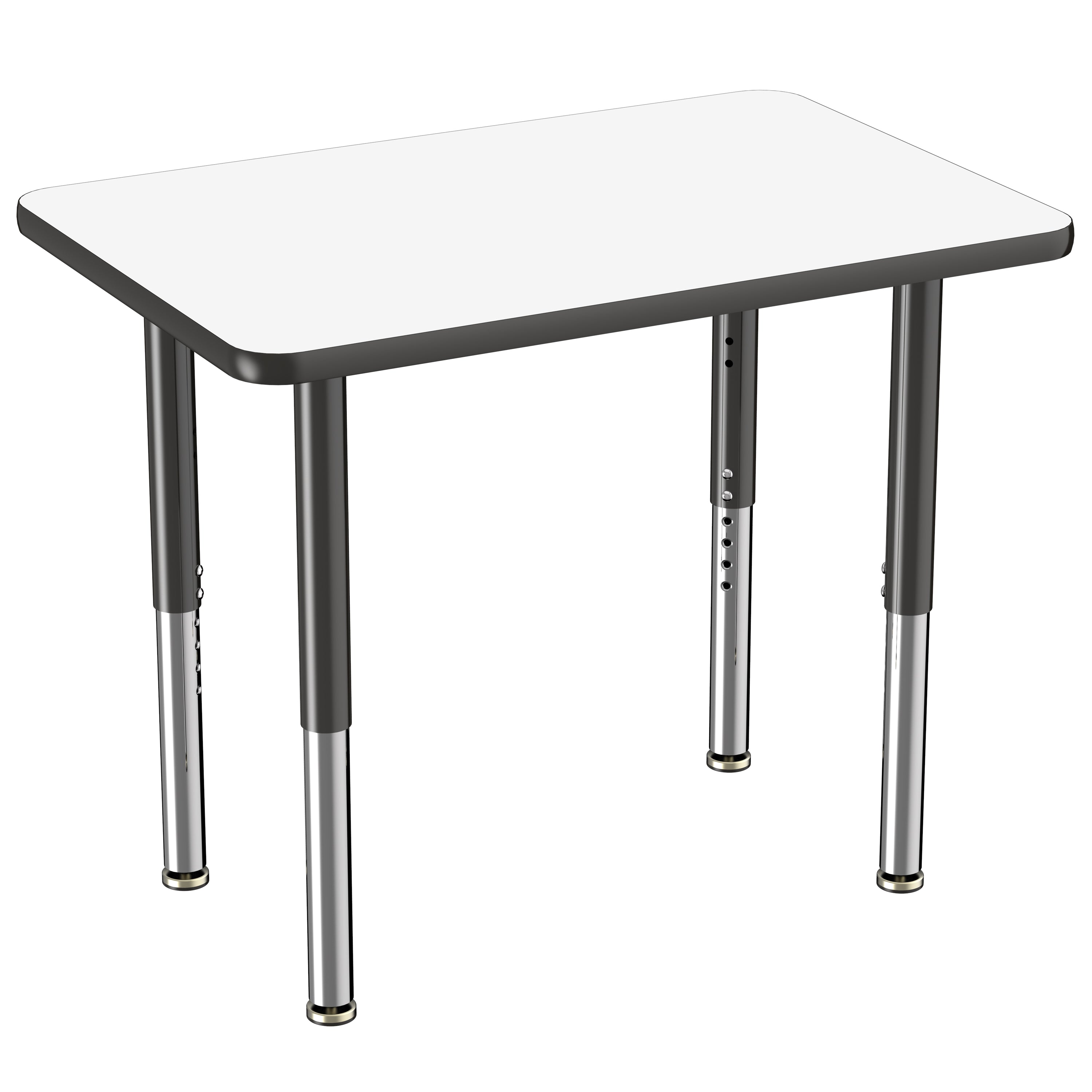 24" x 36" Rectangle Dry-Erase Activity Table with Adjustable Super Legs - Whiteboard/Black