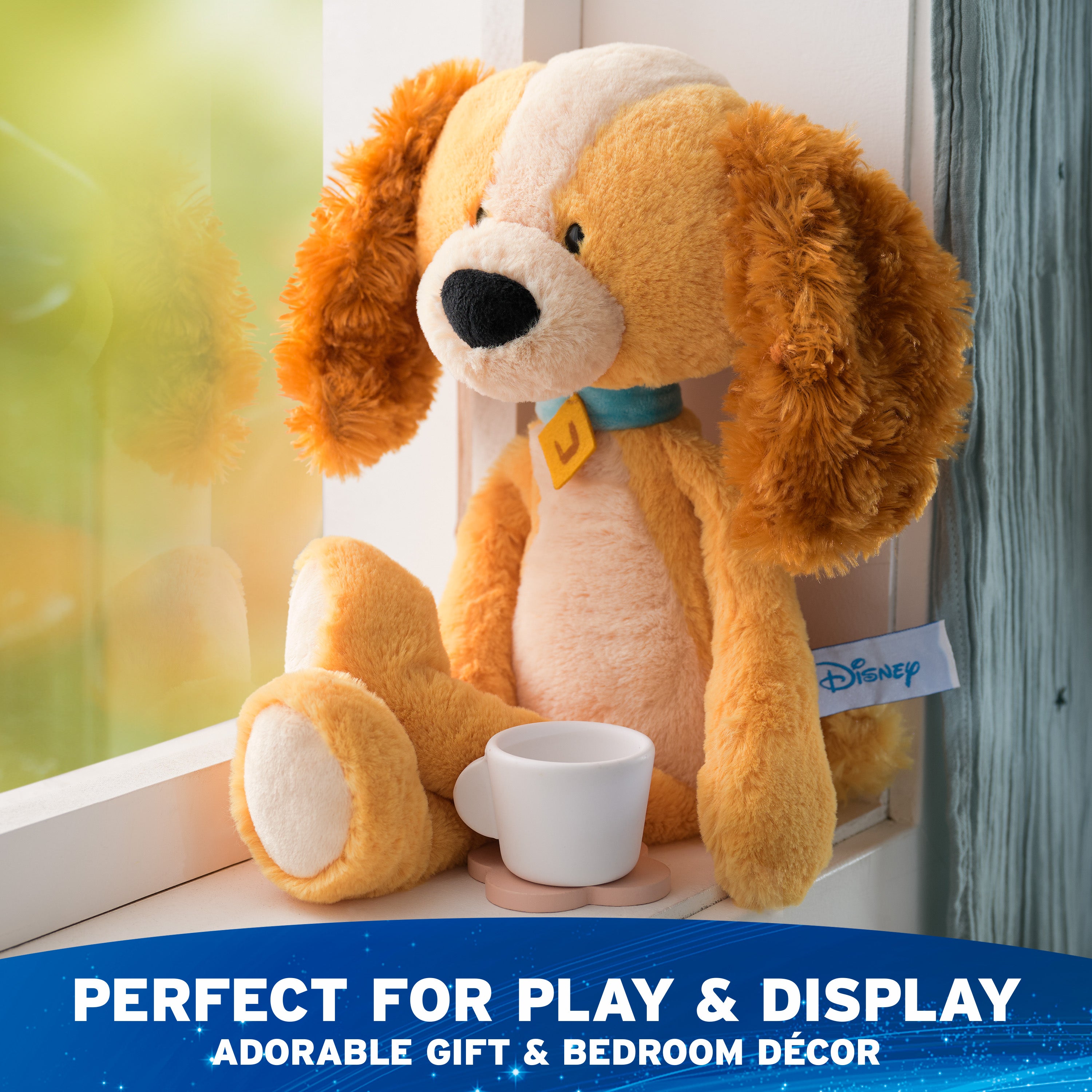 GUND Disney Official Lady Toothpick Plush, Lady and the Tamp, Dog Stuffed Animal for Ages 1 and Up, Brown, 15”