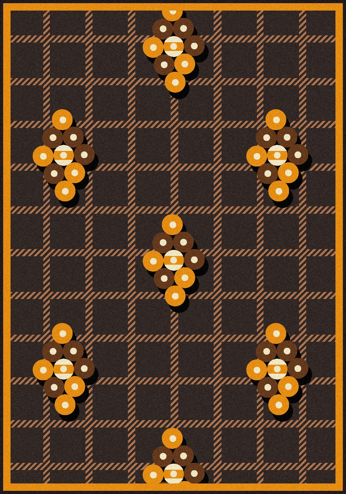 Nine Ball 7'8" x 10'9" area rug in color Brown