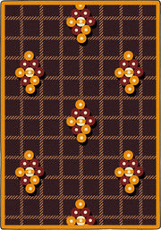 Nine Ball 3'10" x 5'4" area rug in color Burgundy