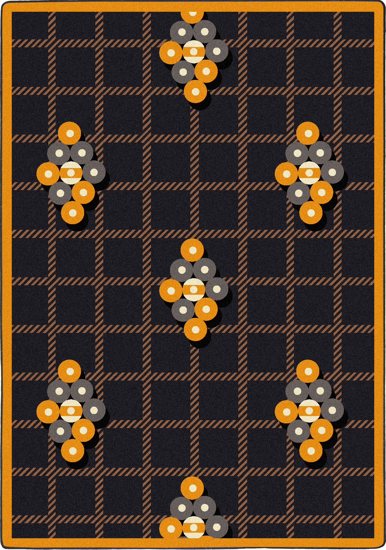 Nine Ball 10'9" x 13'2" area rug in color Charcoal