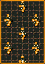 Nine Ball 3'10" x 5'4" area rug in color Green