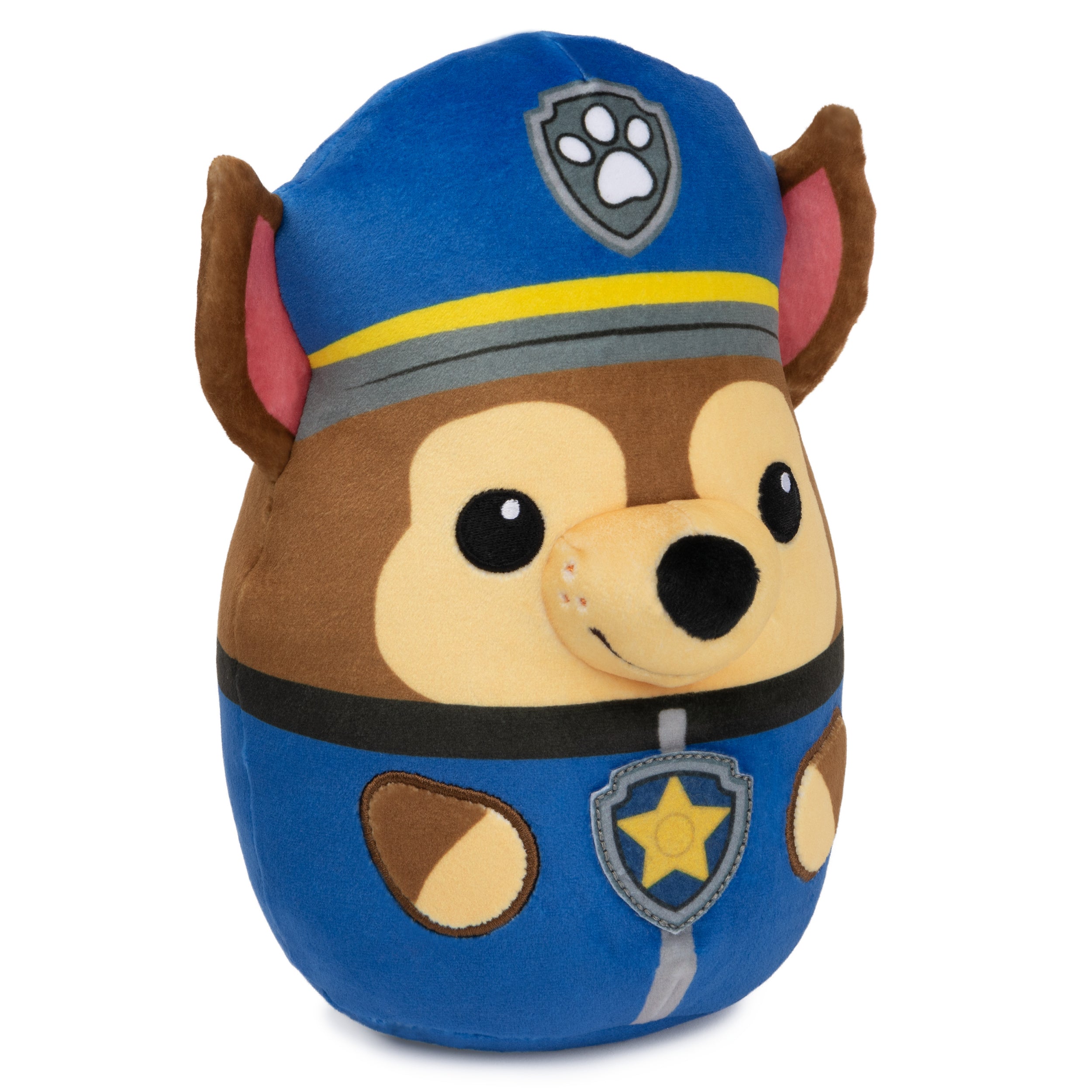 PAW Patrol Chase Squish Plush, Official Toy from the Hit Cartoon, Squishy Stuffed Animal for Ages 1 and Up, 8”