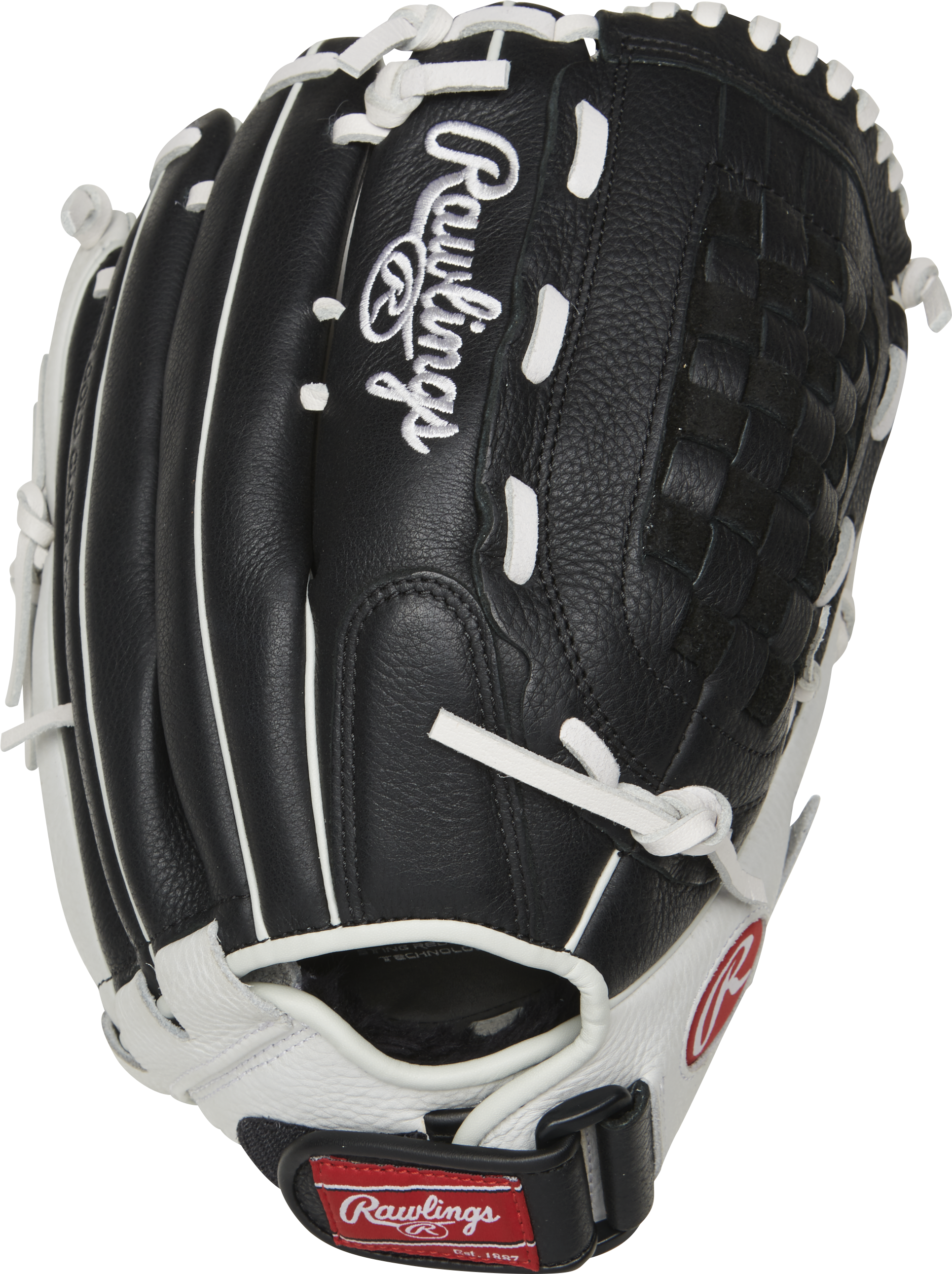 Rawlings Shut Out Series 13-Inch Softball Glove  - Right Hand Thrower - Black/White
