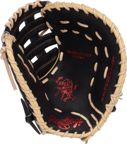 Rawlings Heart Of The Hide Series First Base Mitt 12.5-Inch Baseball Glove - Right Hand Thrower - Black