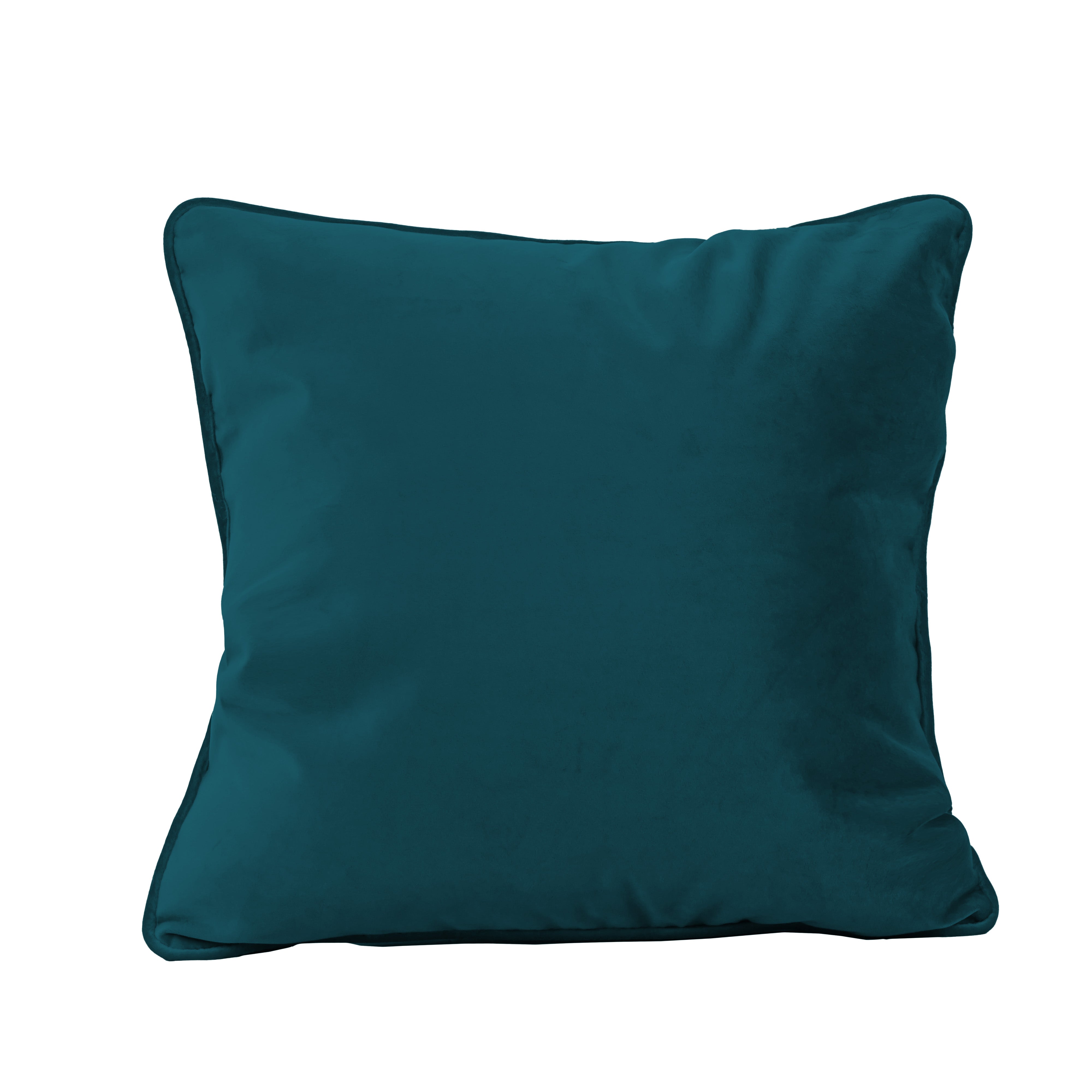 18" x 18" Square Microfiber Pillow with Piping, 2-Piece - Peacock