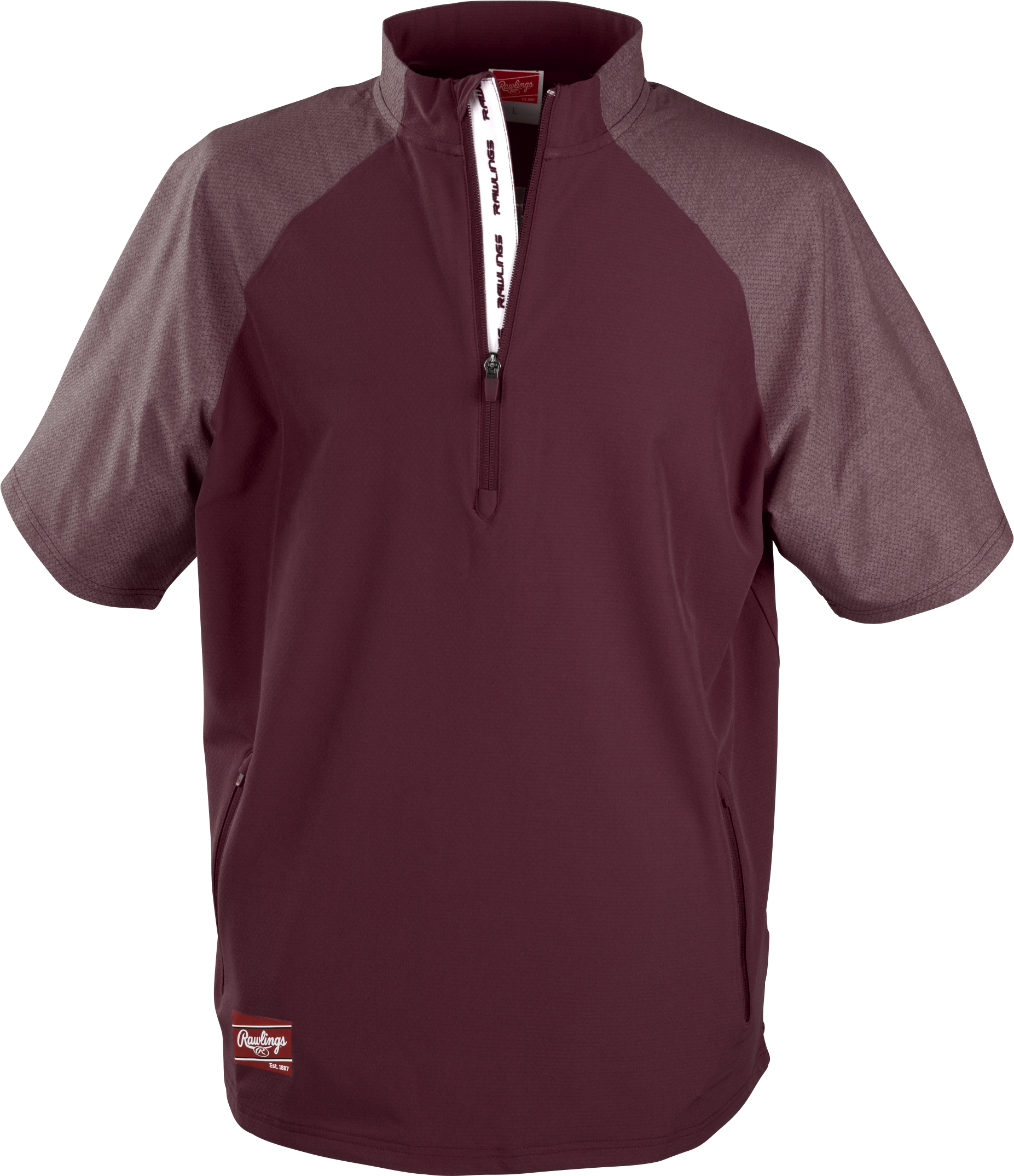 Rawlings Youth Colorsync Short Sleeve Cage Jacket - Small - Maroon