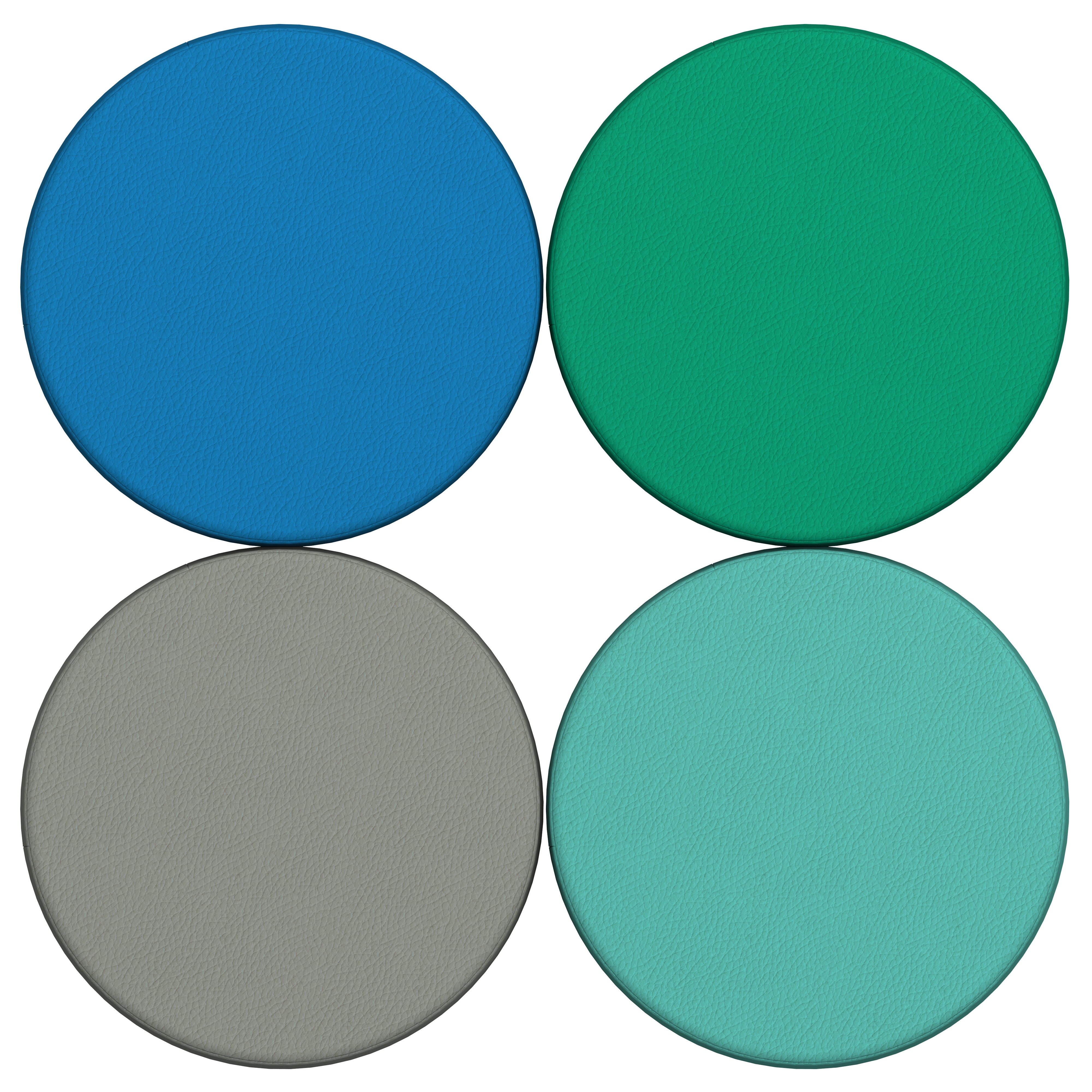 SoftScape 18" Round Ottoman 16" Height, 4-Piece - Contemporary