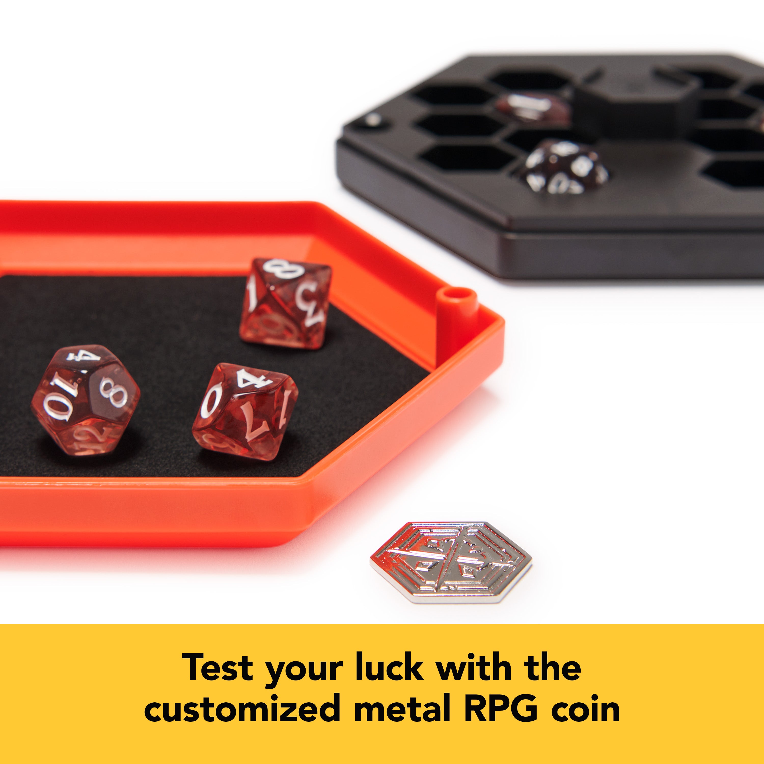 Spin Master Games, Campaign Dice, Premium Dice to Go, Set of Polyhedron Dice for RPG & Board Games, Storage Case, DND Dungeons and Dragons, MTG Magic the Gathering, for Ages 8 & Up