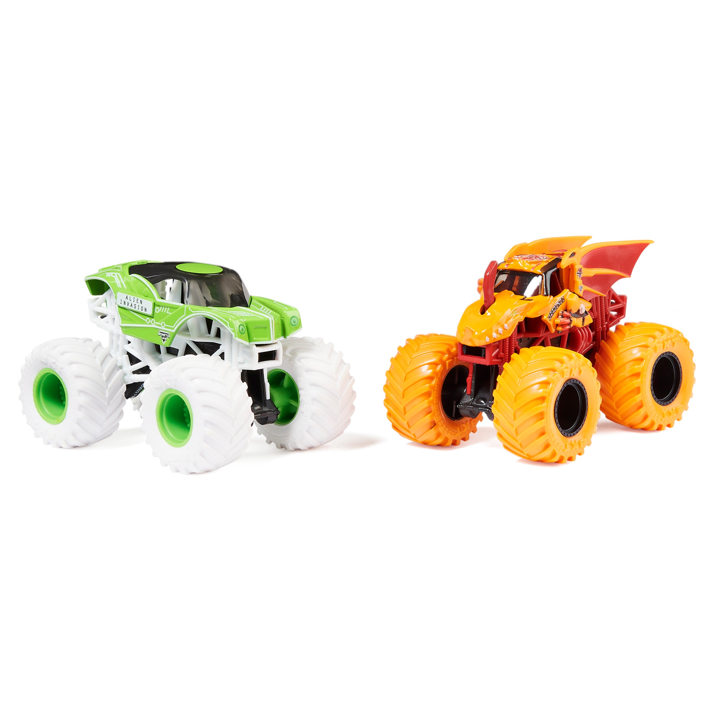 Monster Jam, Official 1:64 Scale Die-Cast Monster Trucks 2-Pack Style May Vary