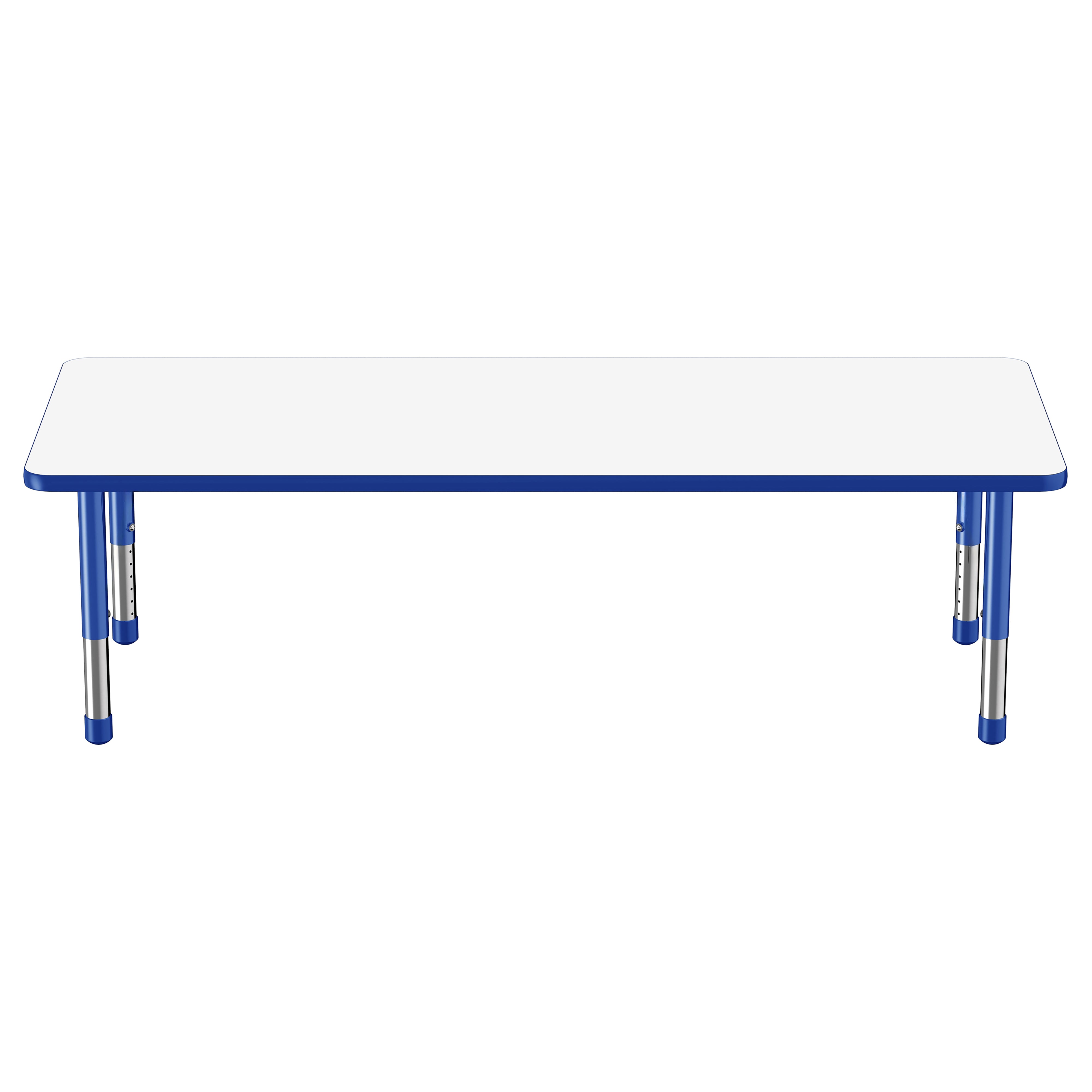 30" x 72" Rectangle Dry-Erase Activity Table with Adjustable Chunky Legs - Whiteboard/Blue