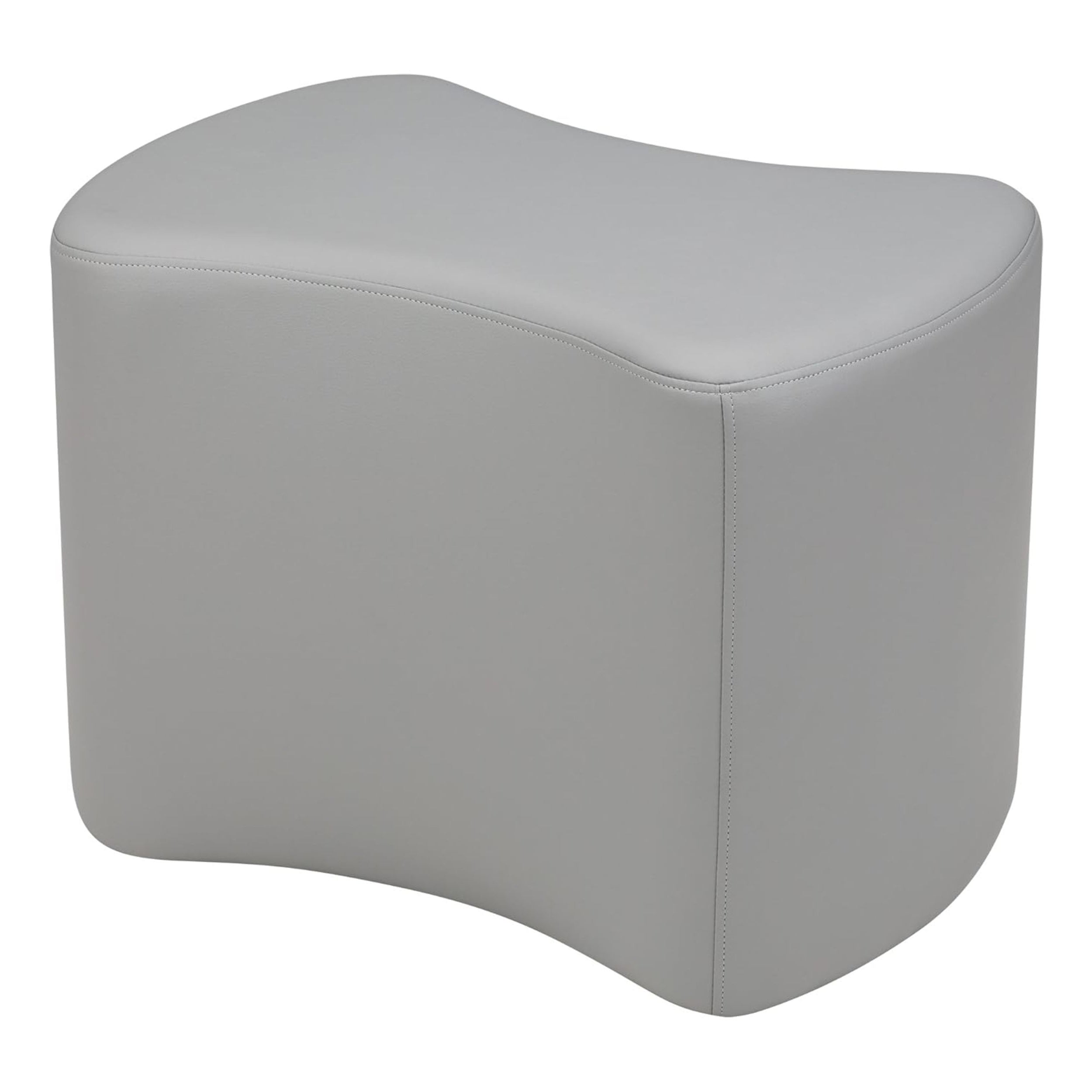 Pro Series Upholstered Bowtie Ottoman 18" Height - Gray