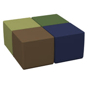 SoftScape 18" Square Ottoman 16" Height, 4-Piece - Earthtone