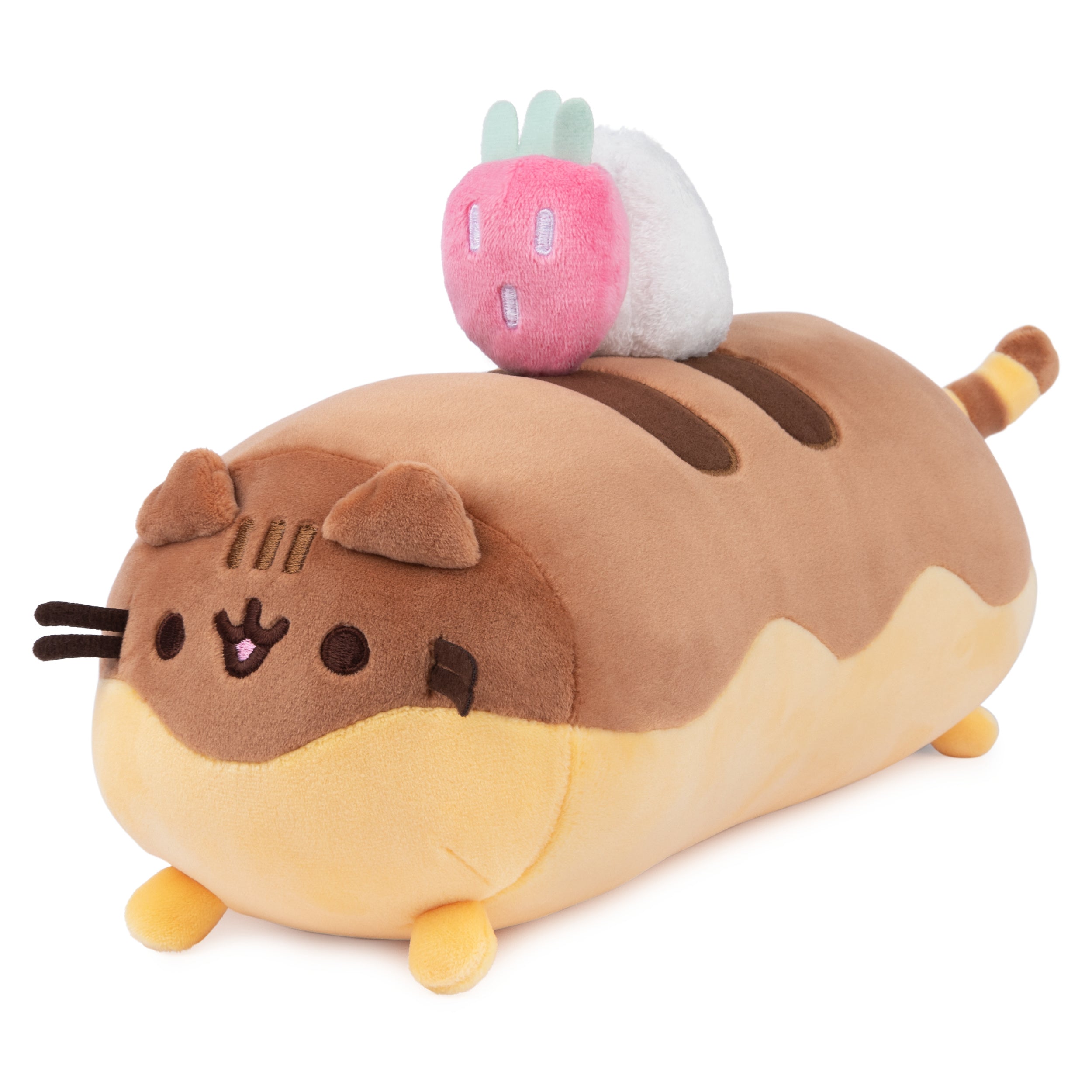 GUND Pusheen Éclair Squisheen Plush, Stuffed Animal for Ages 8 and Up, Brown/Yellow, 11”