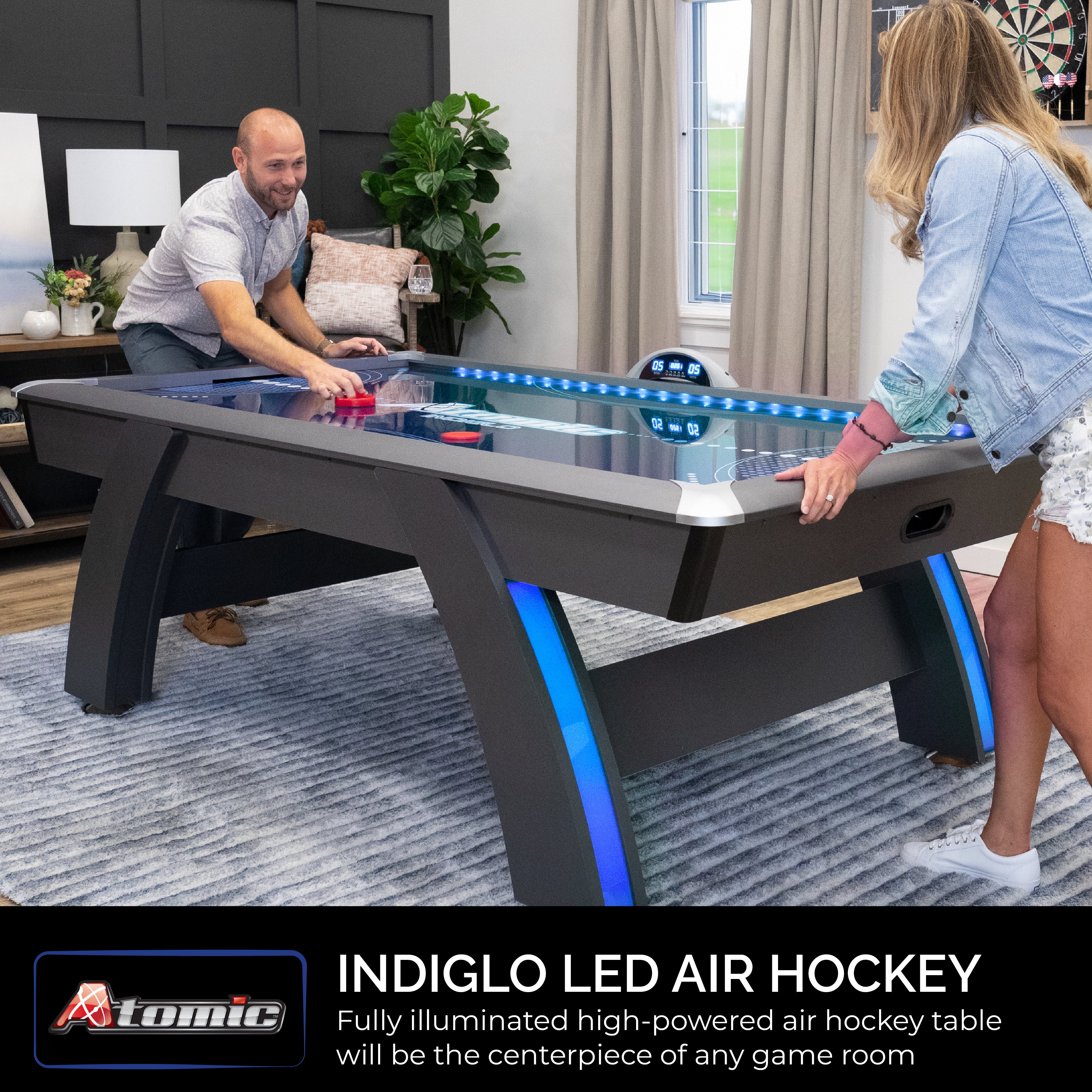Atomic Indigo Light Up Air Hockey