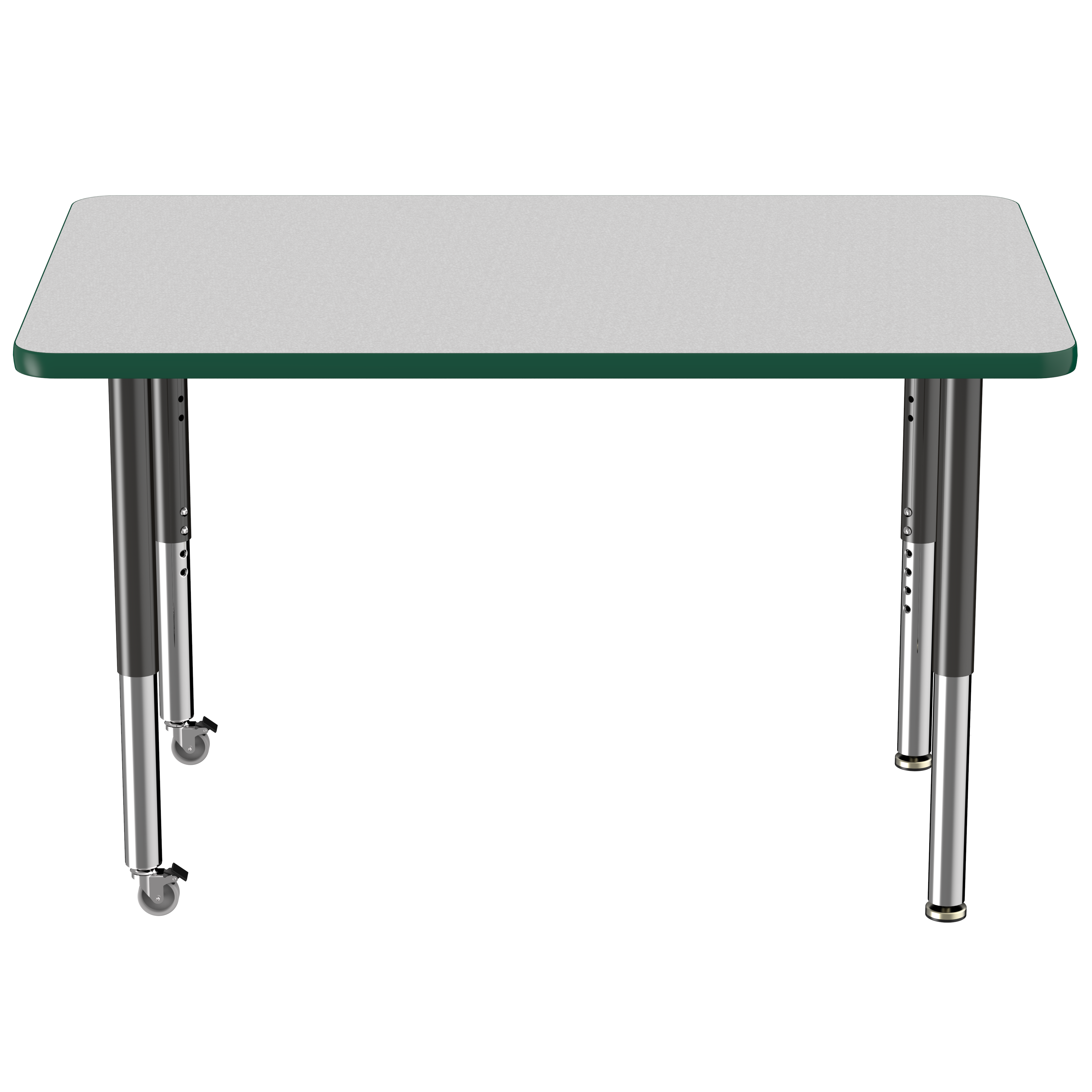 30" x 48" Rectangle T-Molding Activity Table with Adjustable Super Legs - Gray/Green/Black