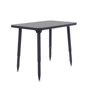 Adapte 24" x 36" Rectangle Thermofused Activity Table with Adjustable Tapered Legs - North Sea/Navy