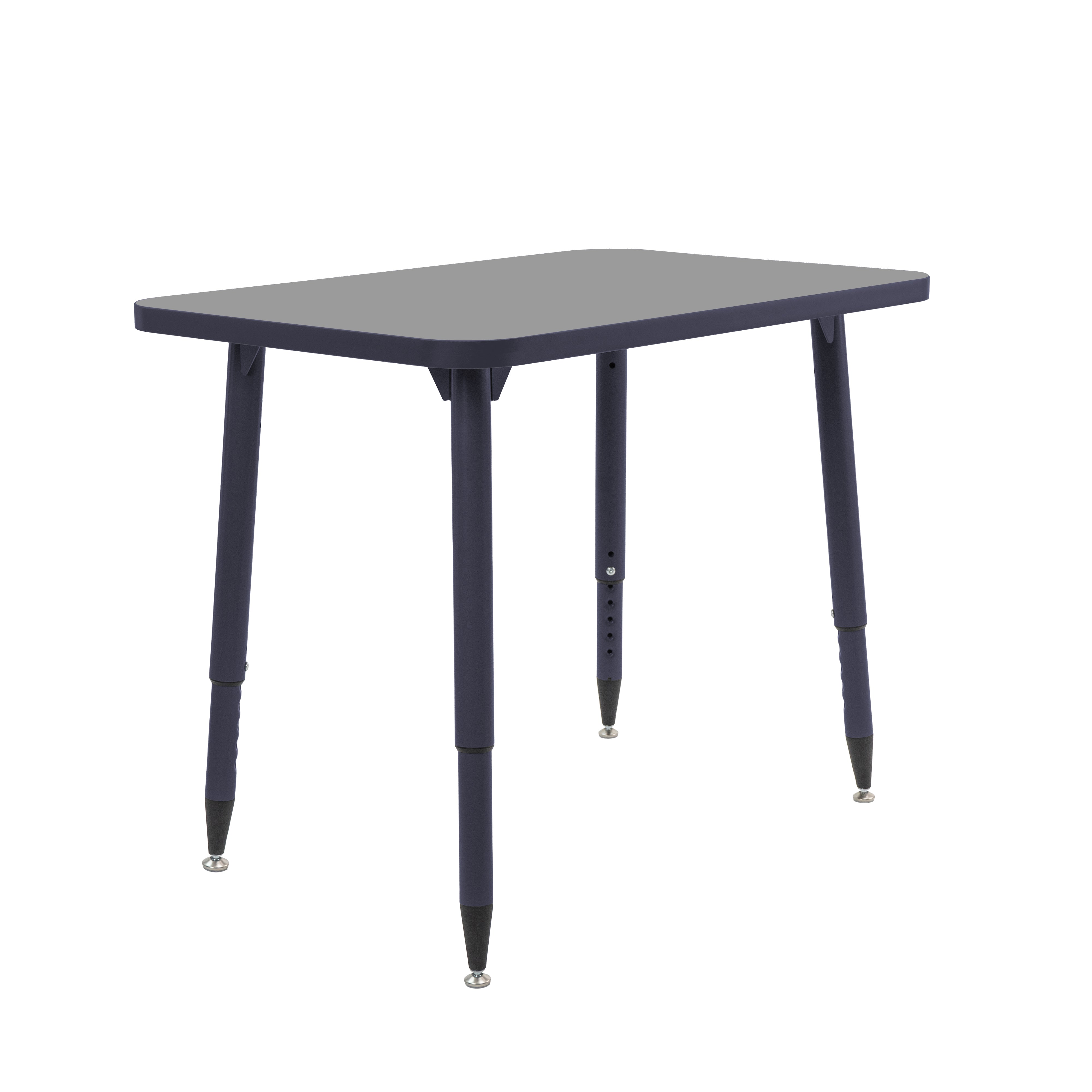 Adapte 24" x 36" Rectangle Thermofused Activity Table with Adjustable Tapered Legs - North Sea/Navy