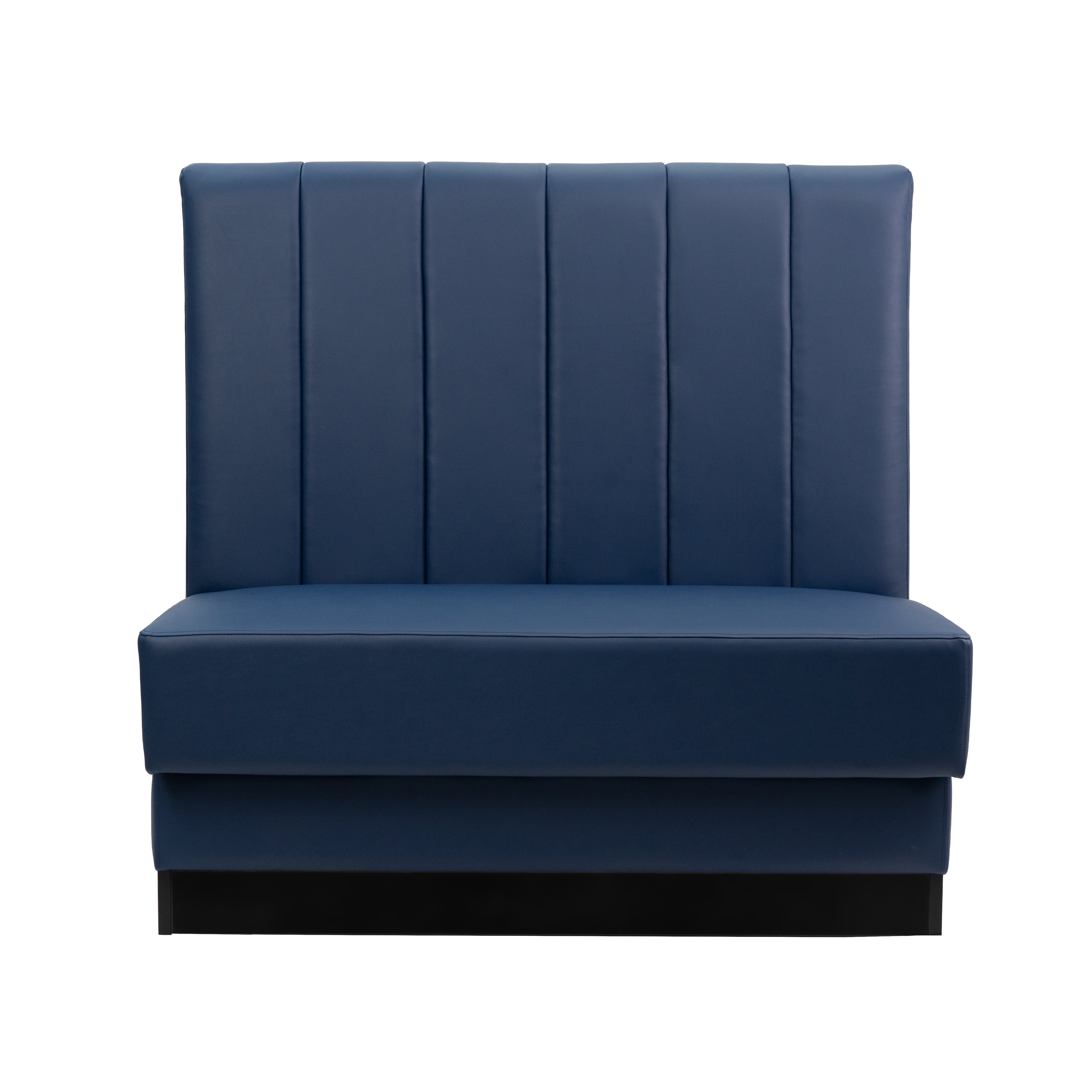 Pro Series Channel Back Double-Sided Restaurant Booth Seating - Navy