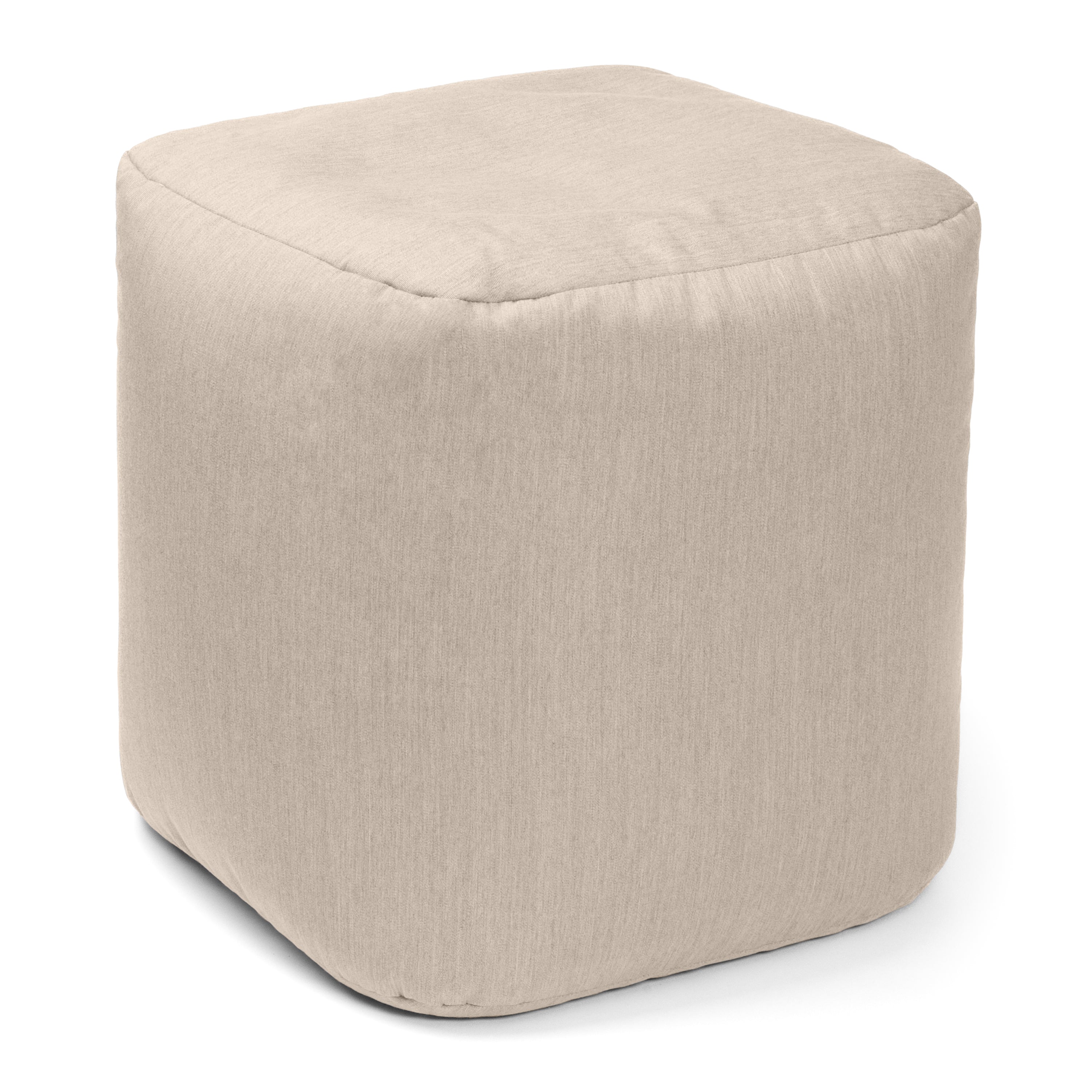 Jaxx Luckie Outdoor Patio Bean Bag Ottoman, Flax