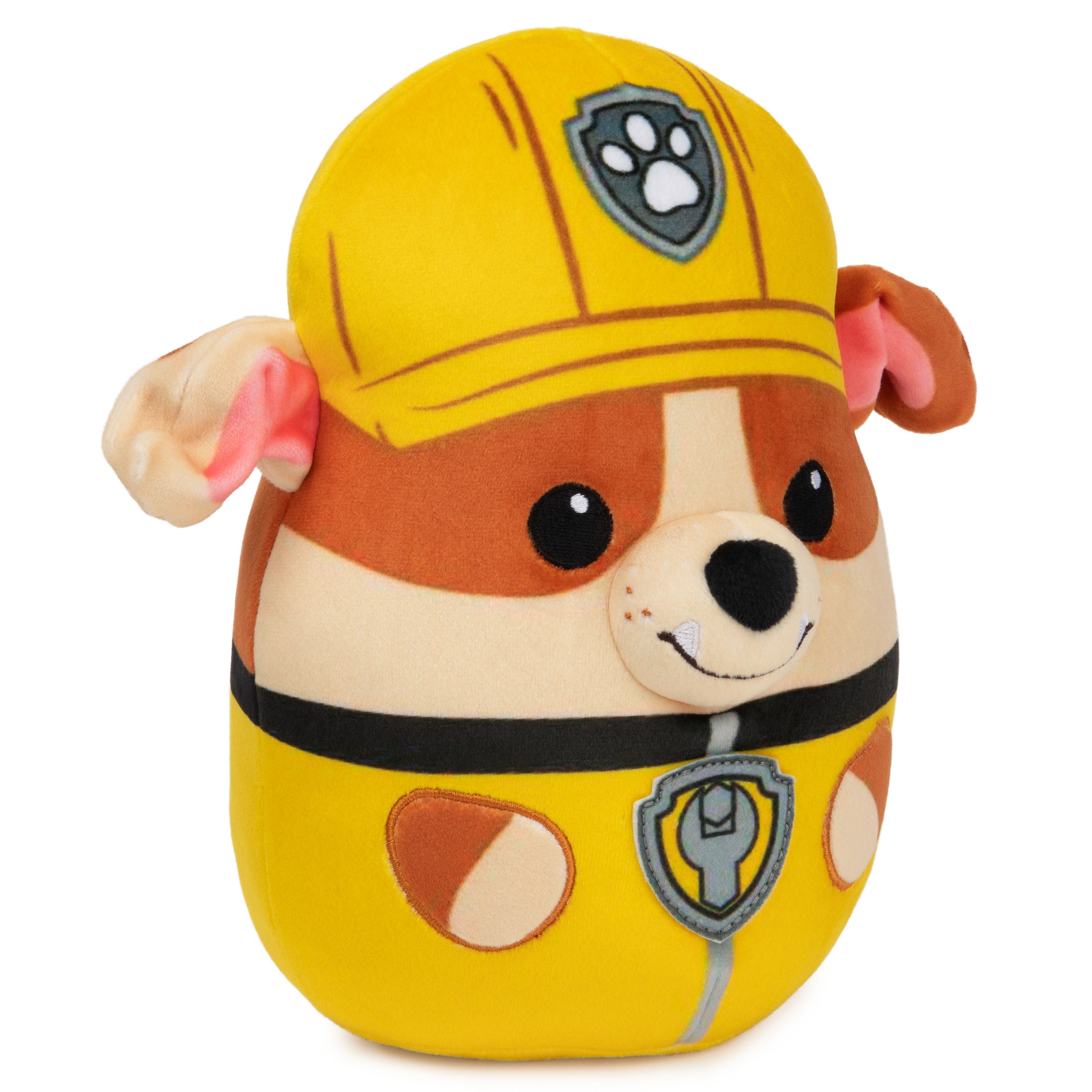 PAW Patrol Rubble Squish Plush, Official Toy from the Hit Cartoon, Squishy Stuffed Animal for Ages 1 and Up, 8”