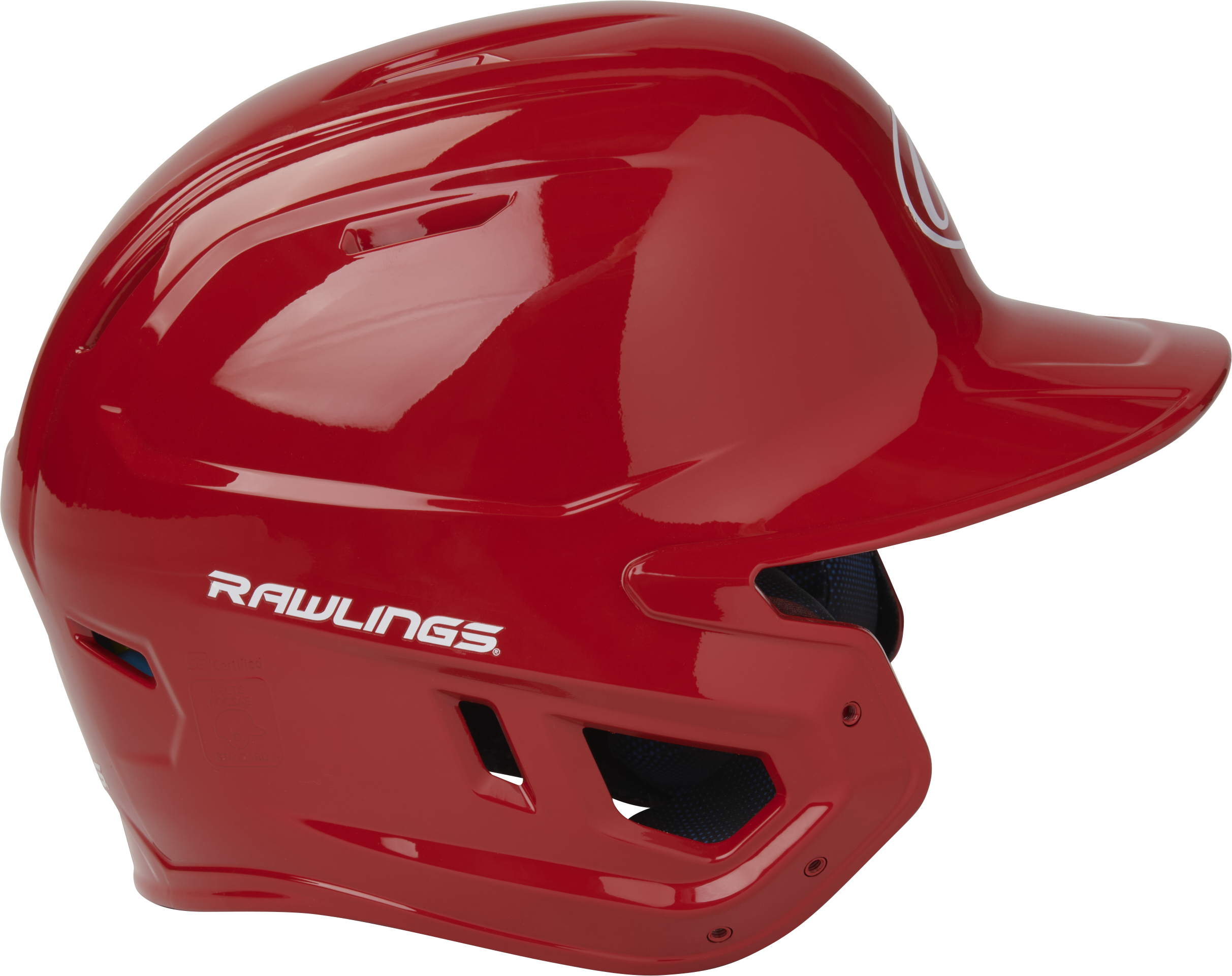 Rawlings Mach Gloss Junior Baseball Helmet - Scarlet