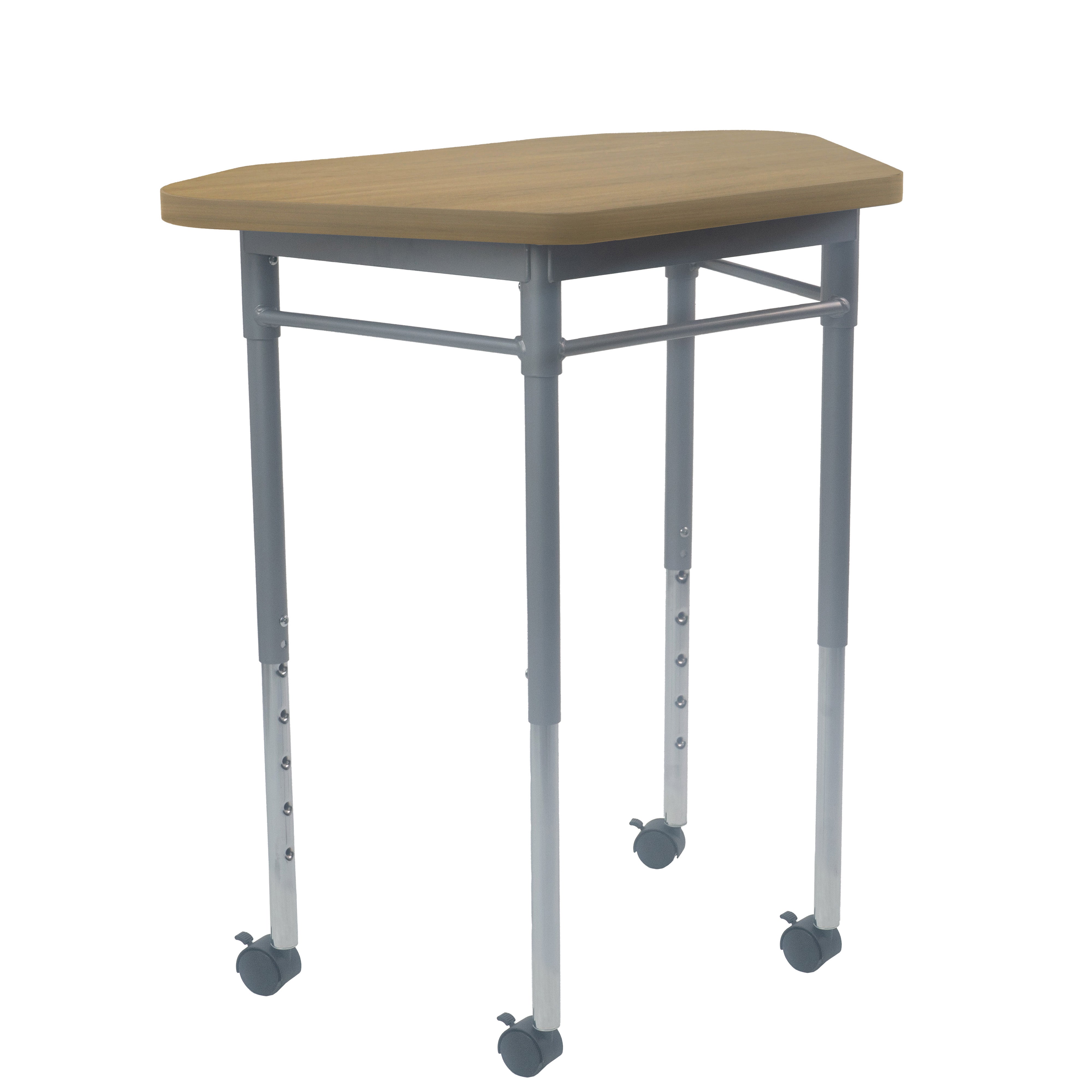 Collaborative Trap Desk - Pasadena Oak/Silver
