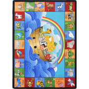 Noah's Alphabet Animals 10'9" x 13'2" area rug in color Multi
