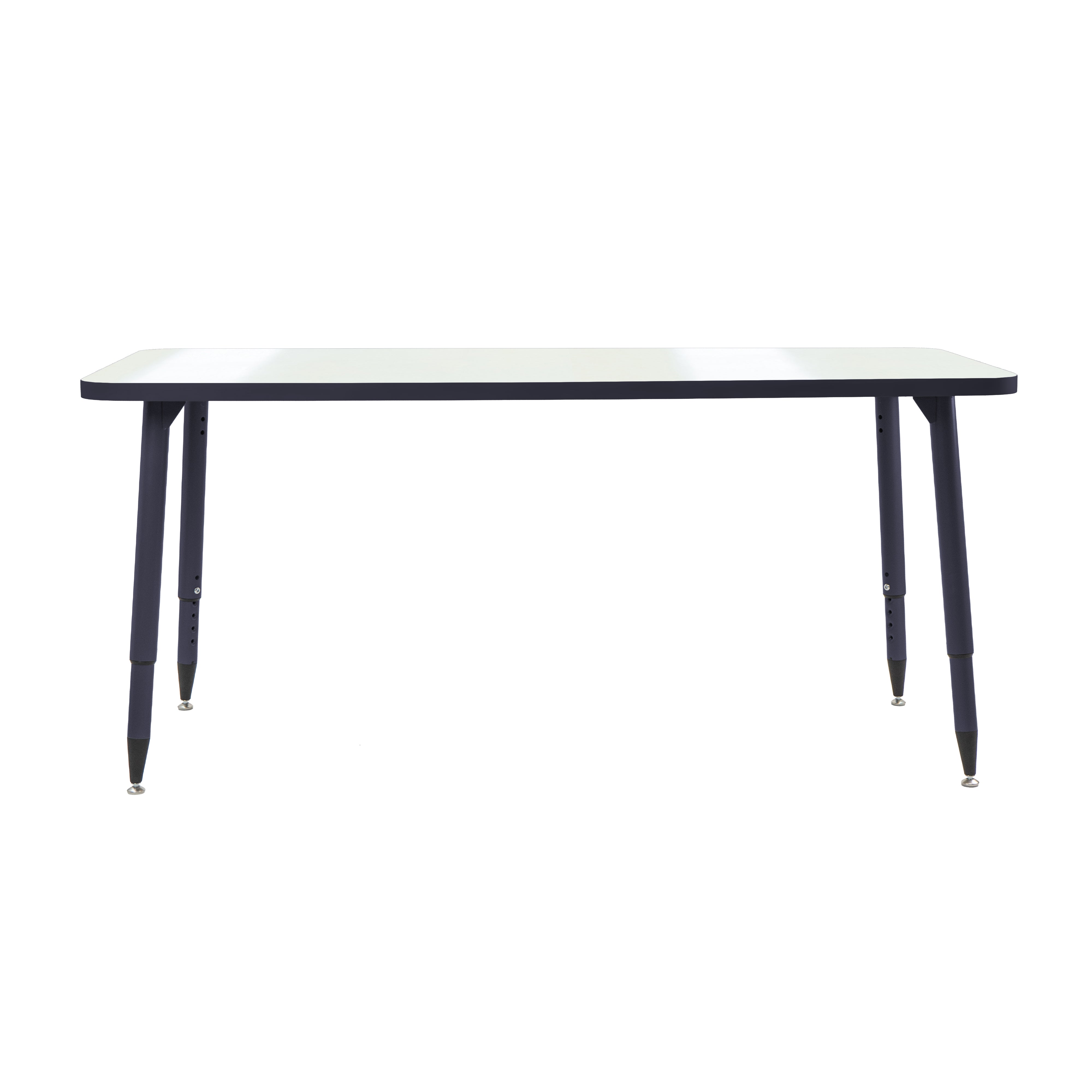 Adapte 30" x 60" Rectangle Dry-Erase Activity Table with Adjustable Tapered Legs - Whiteboard/Navy