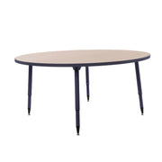 Adapte 60" Round Thermofused Activity Table with Adjustable Tapered Legs - Asian Sand/Navy