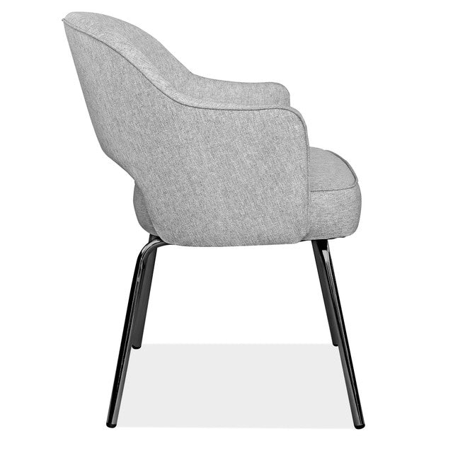 OfficeSource  Modern Guest Chair with Black Metal Legs - Kinsley
