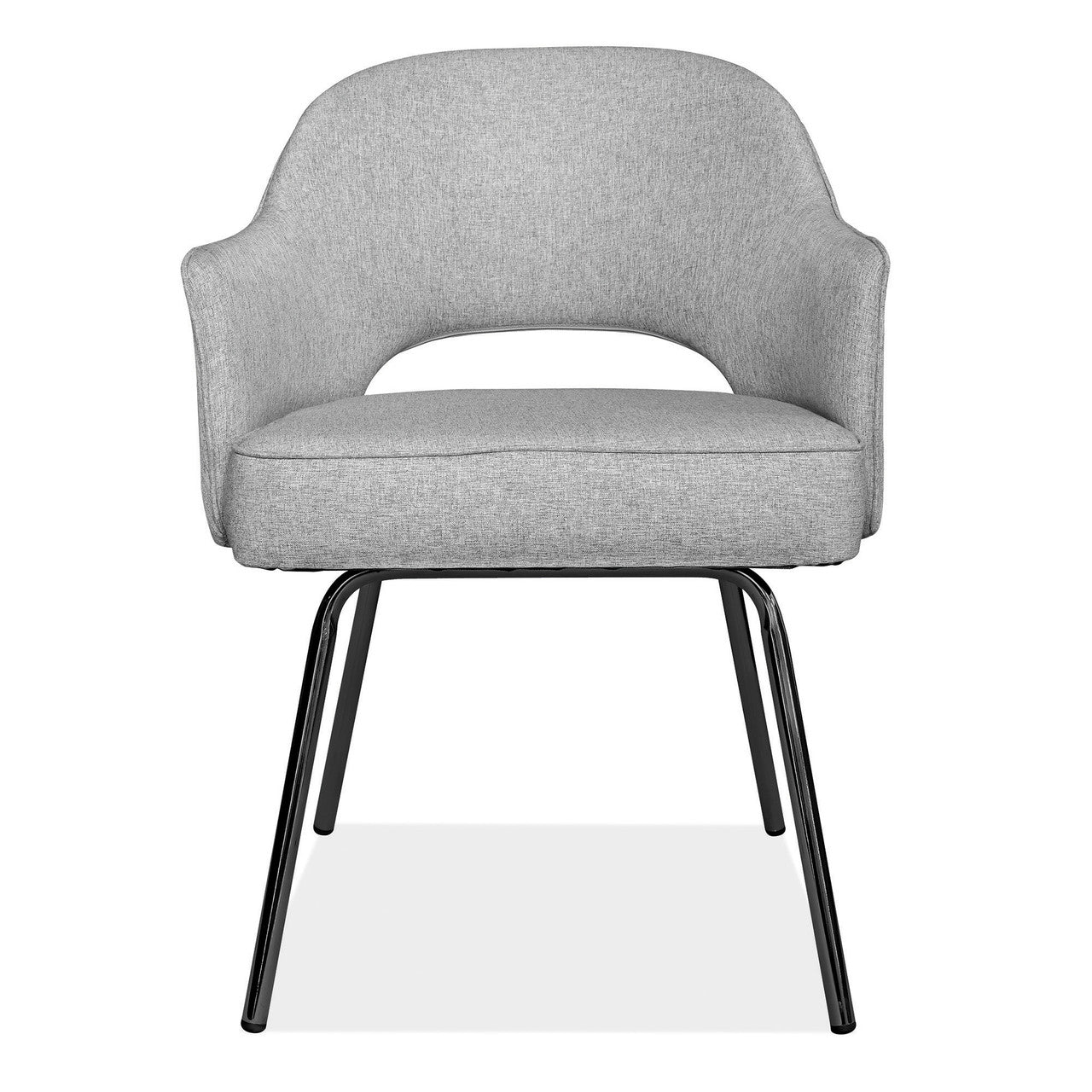 OfficeSource  Modern Guest Chair with Black Metal Legs - Kinsley