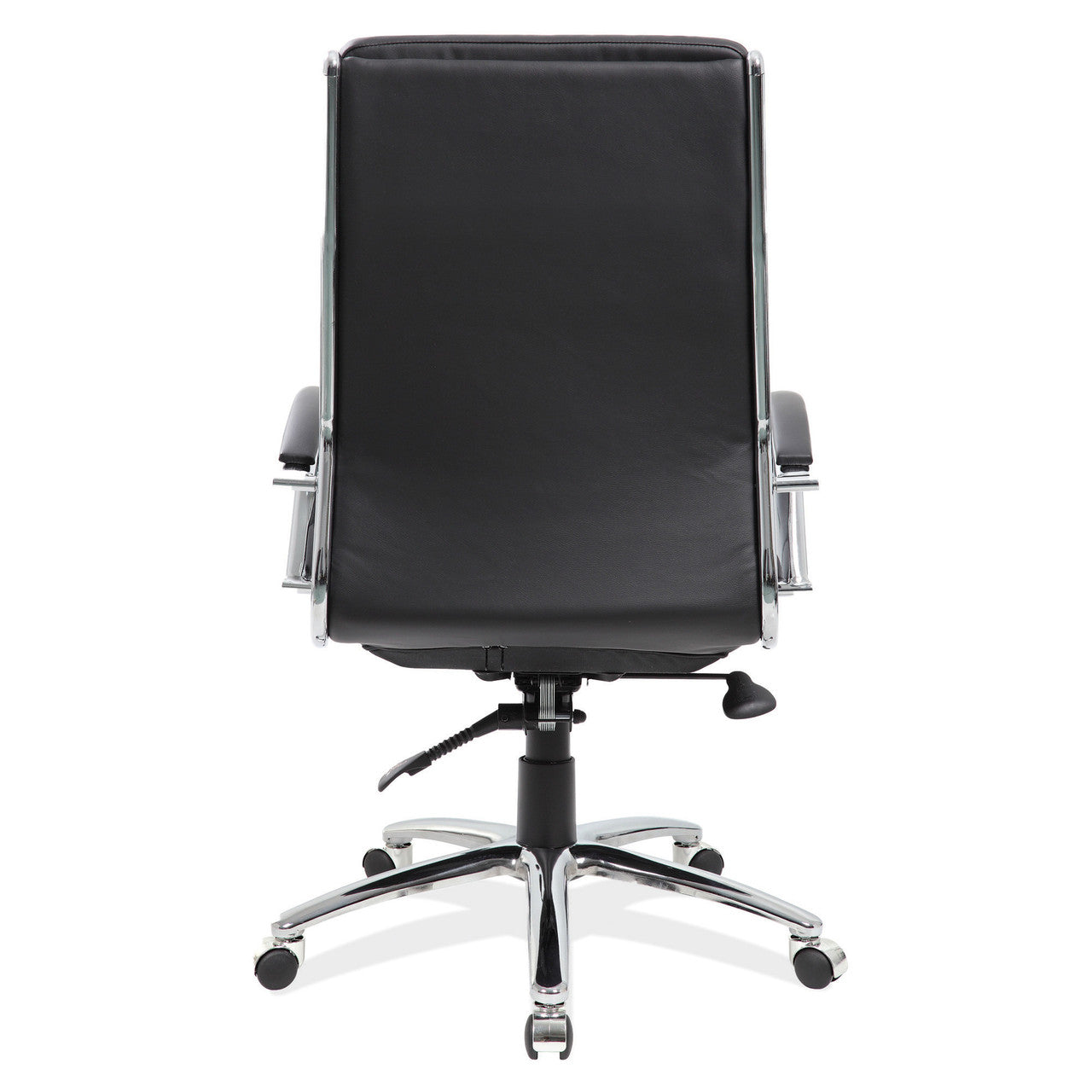 OfficeSource Merak Executive High Back with Chrome Base - Black PU Leather