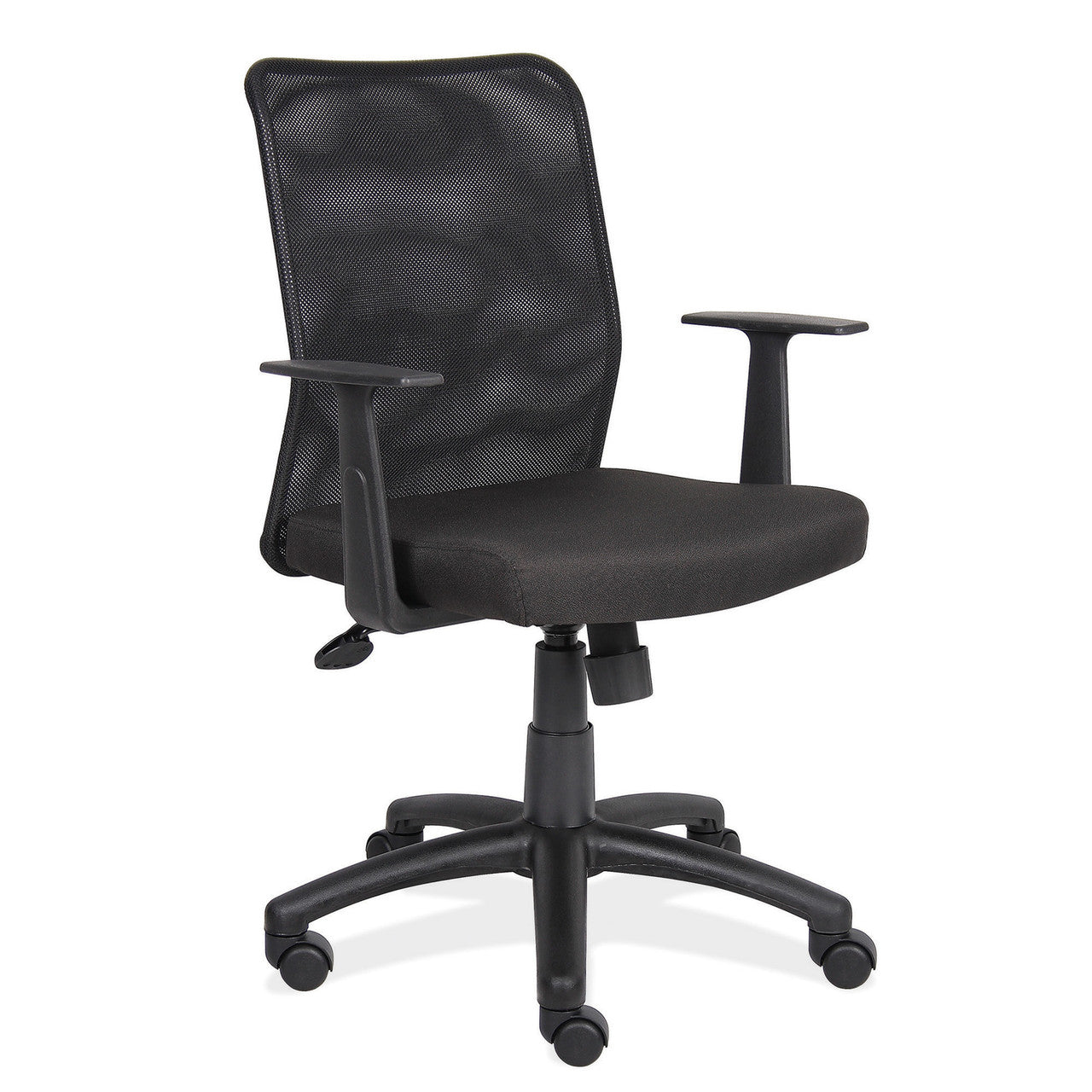 OfficeSource Crossway Mesh Back Task Chair with Black Base - Black Seat with Black Back
