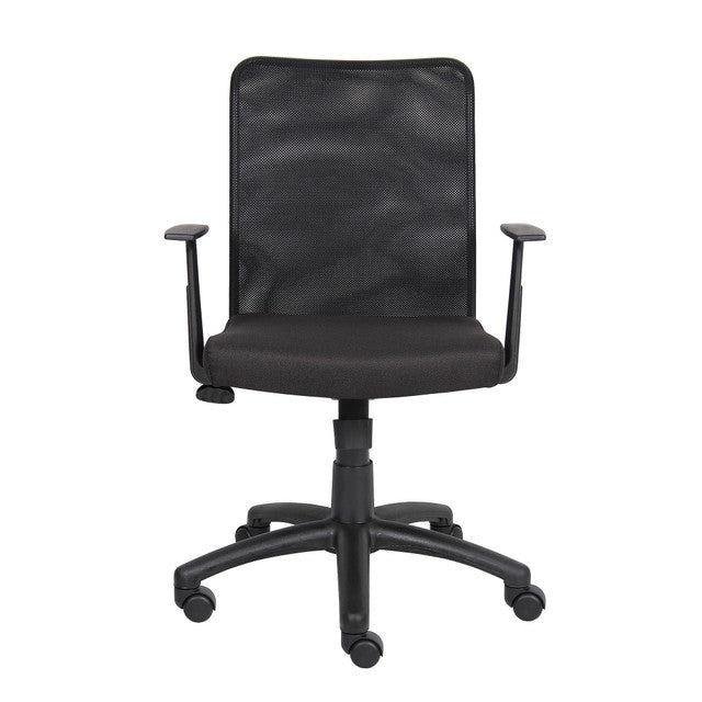 OfficeSource Crossway Mesh Back Task Chair with Black Base - Black Seat with Black Back