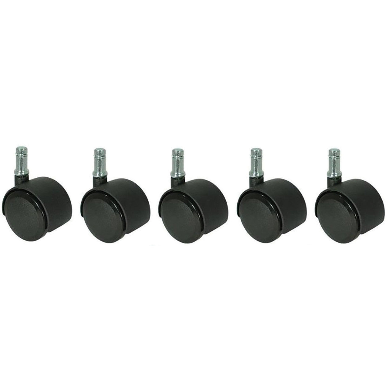 OfficeSource Medical Stools Soft Caster Kit - Set of 5 - Black