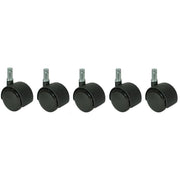 OfficeSource Medical Stools Soft Caster Kit - Set of 5 - Black