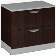OfficeSource Cosmo Collection Two Drawer Lateral Drawer - Cordova Brown