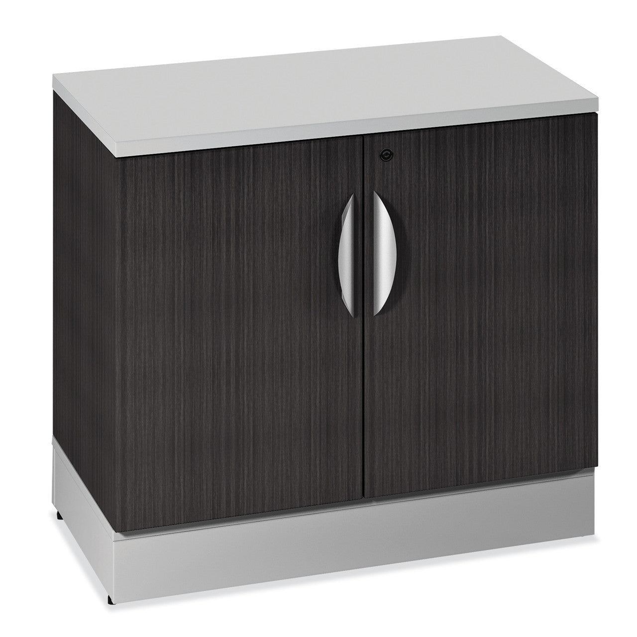 OfficeSource Cosmo Collection Storage Cabinet - Steely Gray