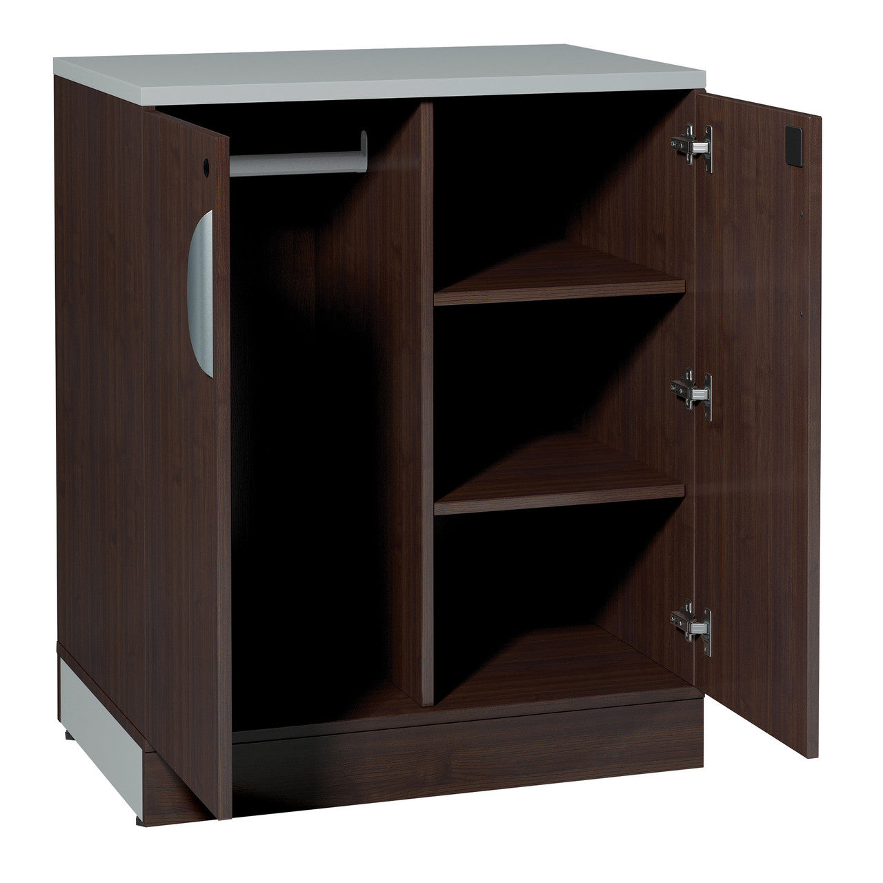 OfficeSource Cosmo Collection Wardrobe/Bookcase - Cordova Brown