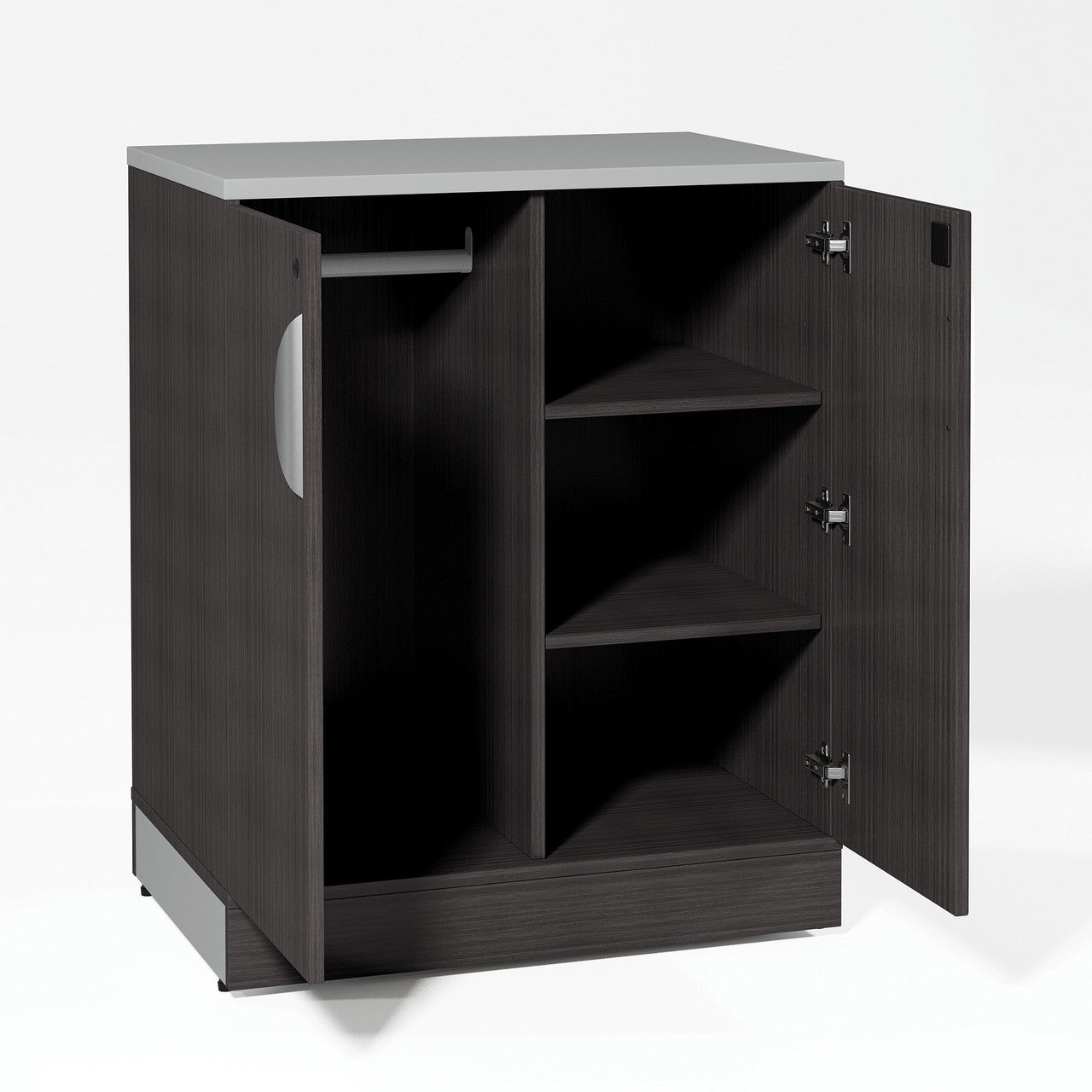 OfficeSource Cosmo Collection Wardrobe/Bookcase - Steely Gray