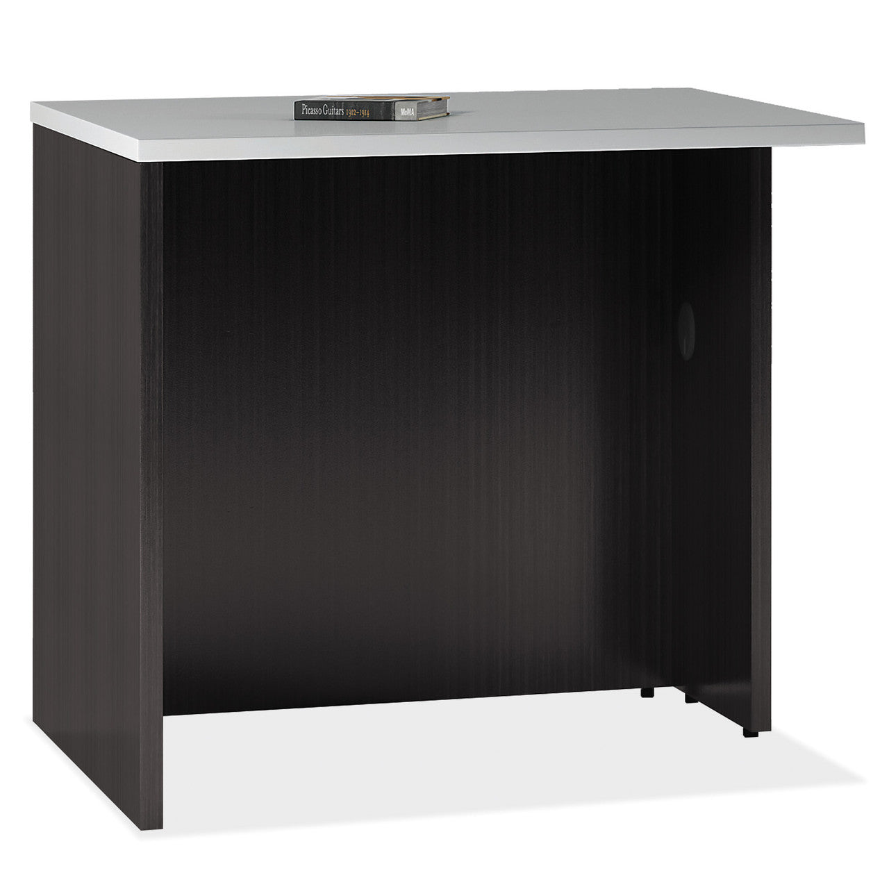 OfficeSource Cosmo Collection Reversible ADA Return - 31.5"W x 31.5"D - Steely Gray