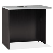 OfficeSource Cosmo Collection Reversible ADA Return - 31.5"W x 31.5"D - Steely Gray