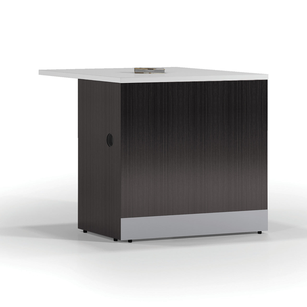 OfficeSource Cosmo Collection Reversible ADA Return - 31.5"W x 31.5"D - Steely Gray