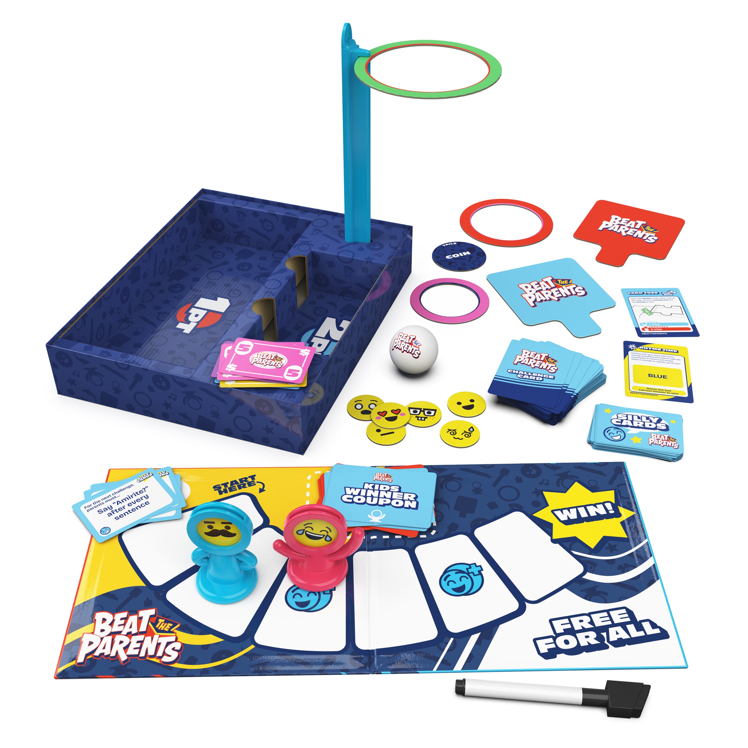 Spin Master Games, Beat the Parents, 2025 Edition with New Challenges & Cards, Friendly Competition Family Game, Fun Activity for Kids, Adults & Family Game Night, 4-8 Players, for Ages 6 & Up