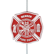 GRAVE MARKER-RED ALUM FIREMAN