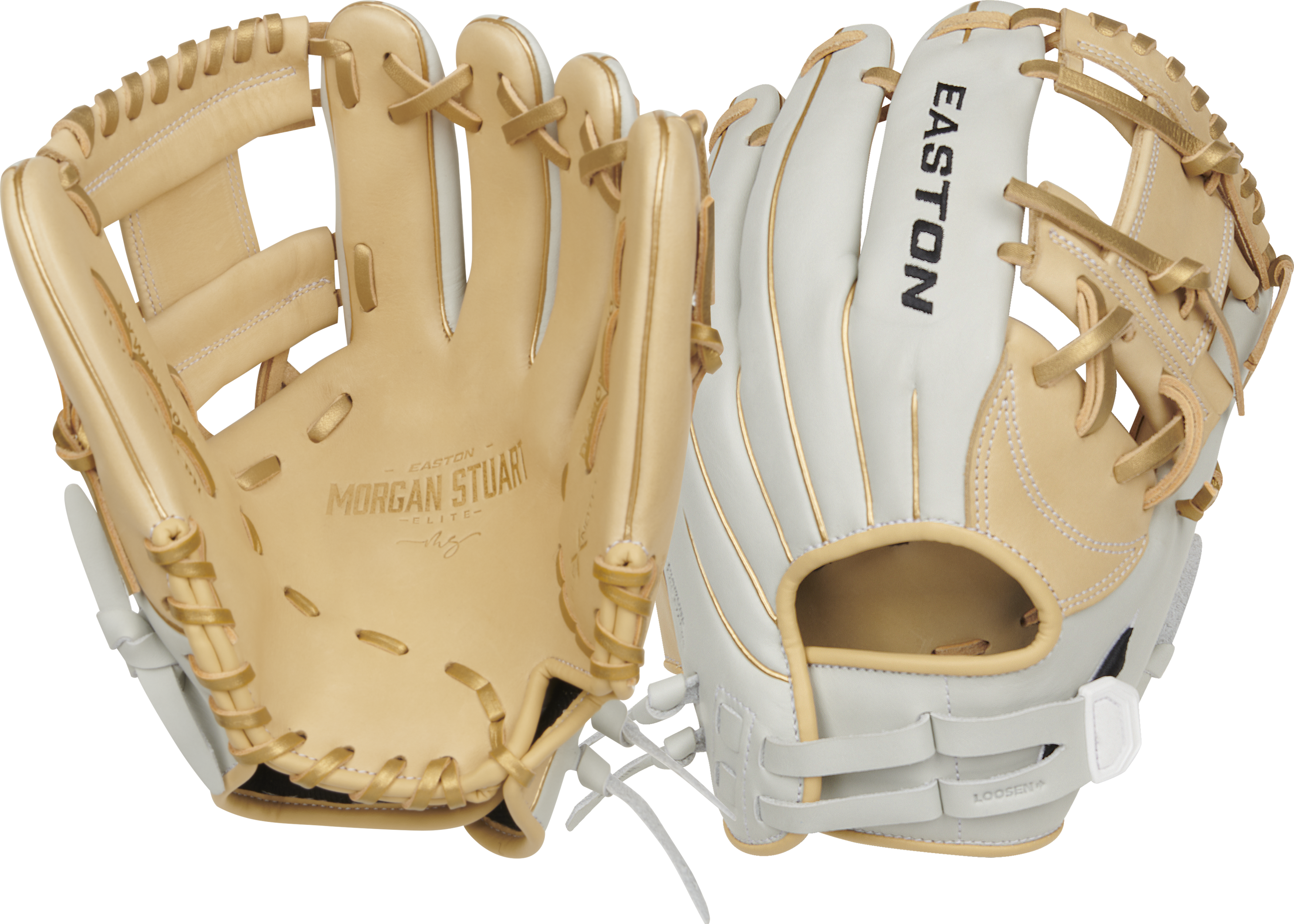 Easton Elite Series Morgan Stuart 11.5-Inch Softball Glove - Right Hand Thrower - Camel/White